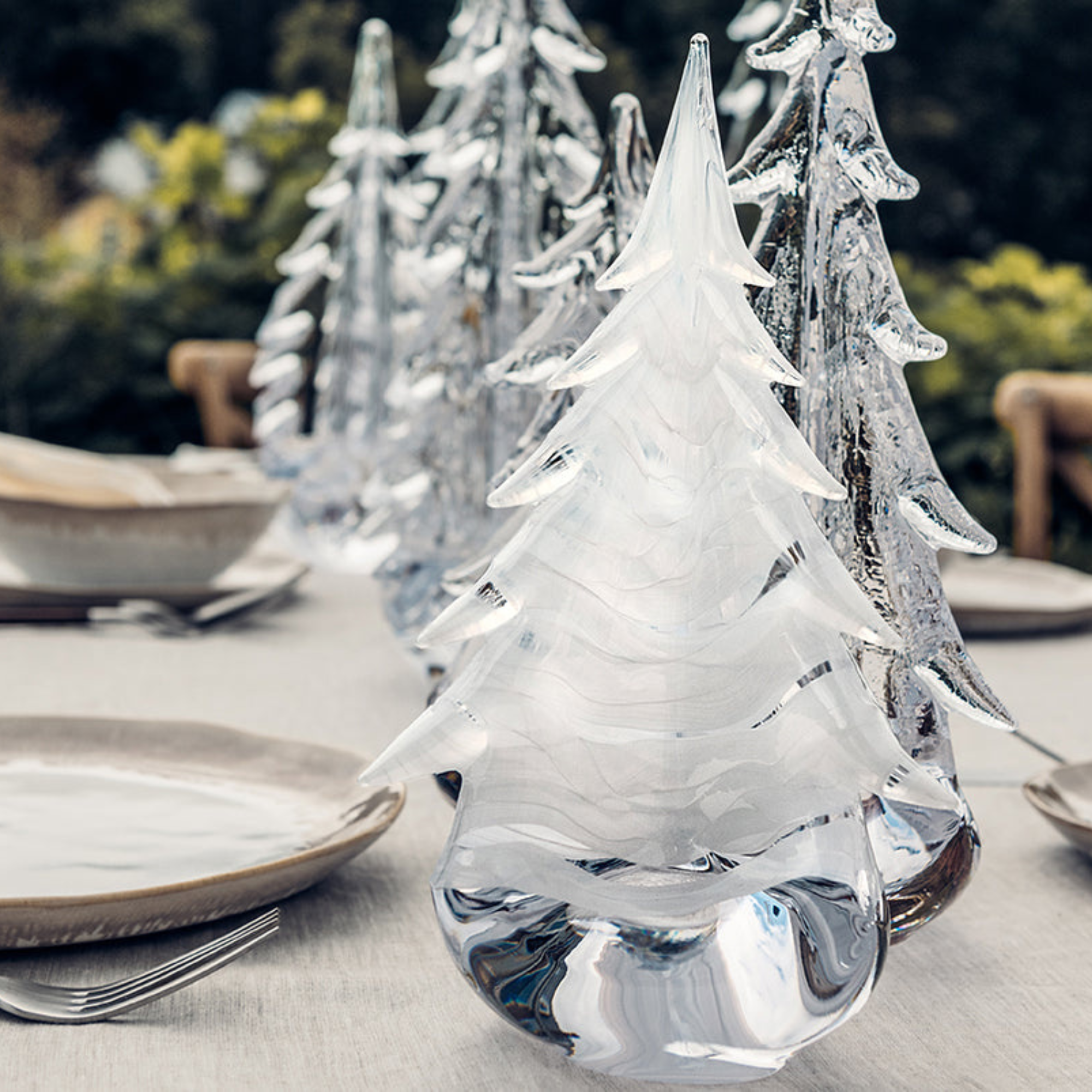 Snowdrift Evergreen Glass Tree