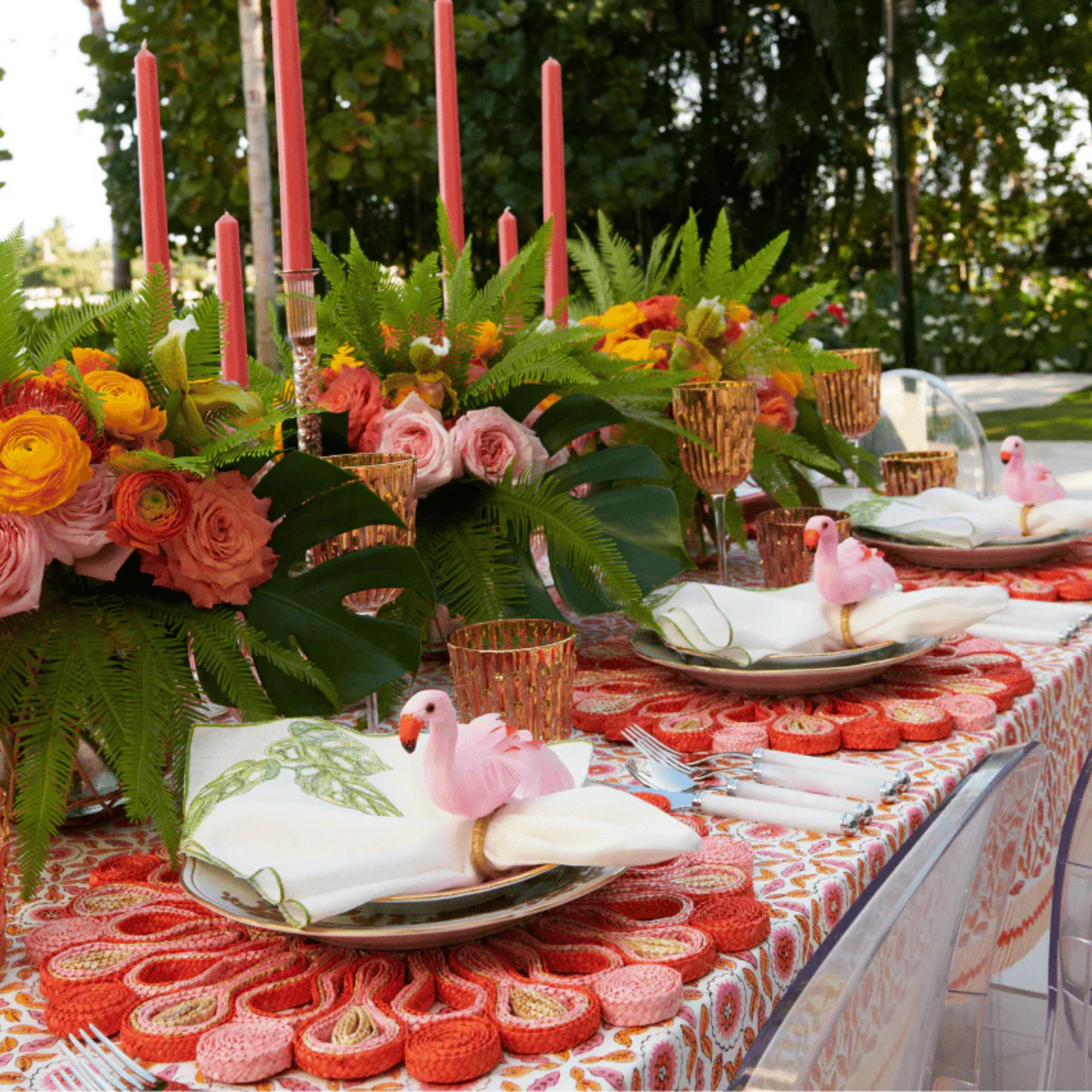 Aruba Napkin Ring in Blush - Set of 4