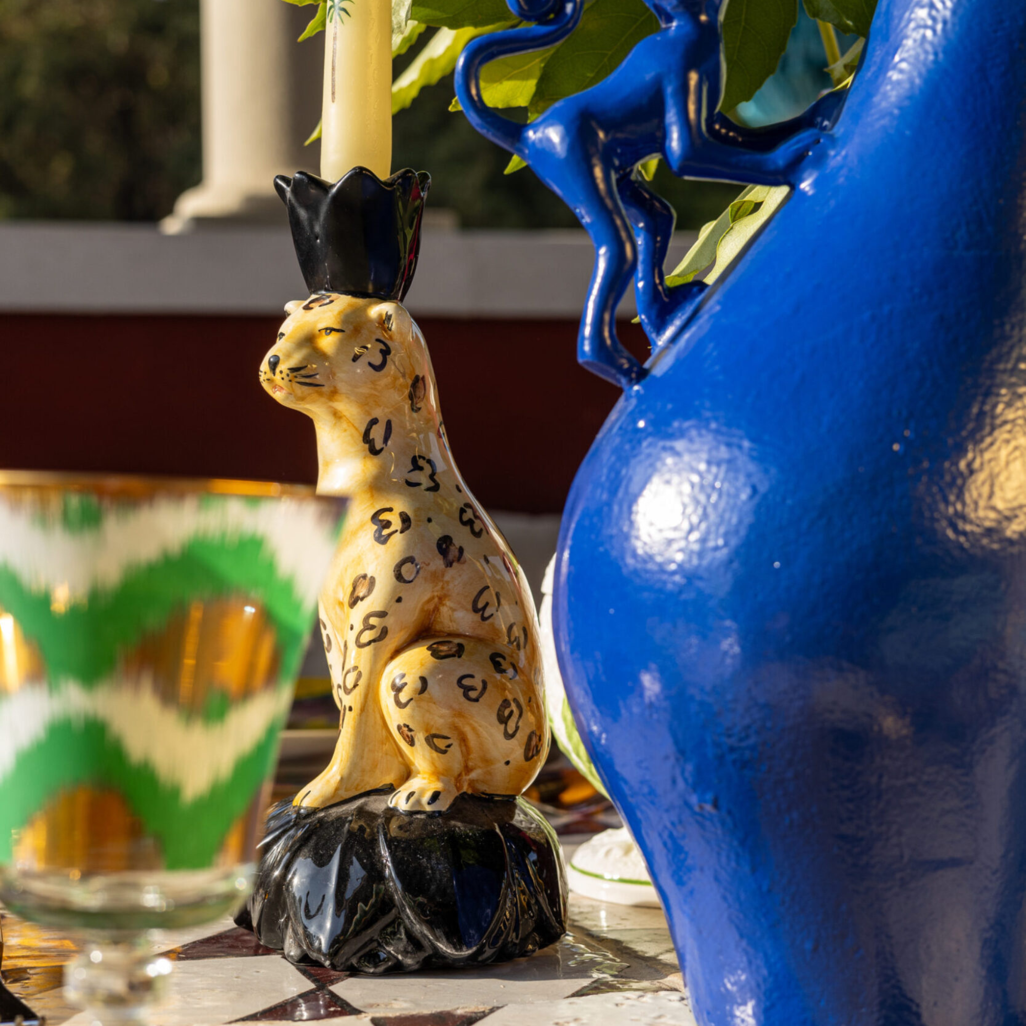 Leopard Candleholder - Set of 2