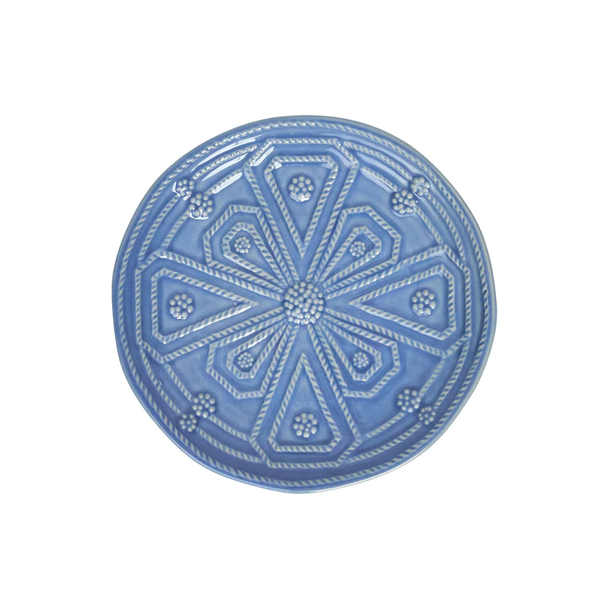 Jardins Du Monde Side/Cocktail Plate Assorted in Chambray -Set of 4