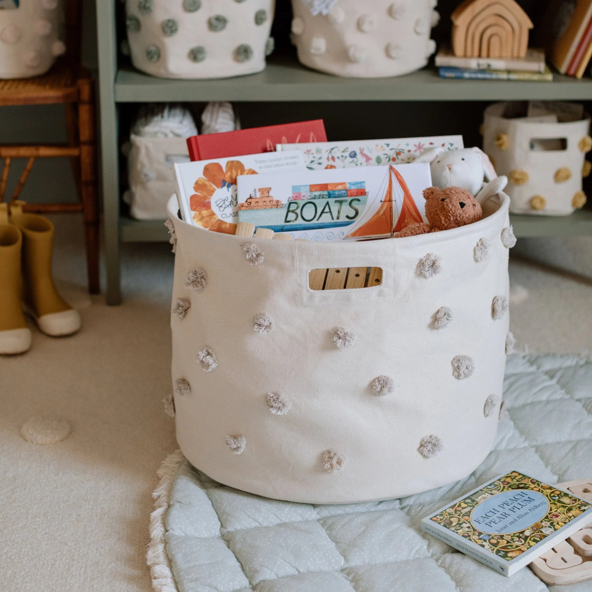15" Pom Pom Drum Basket