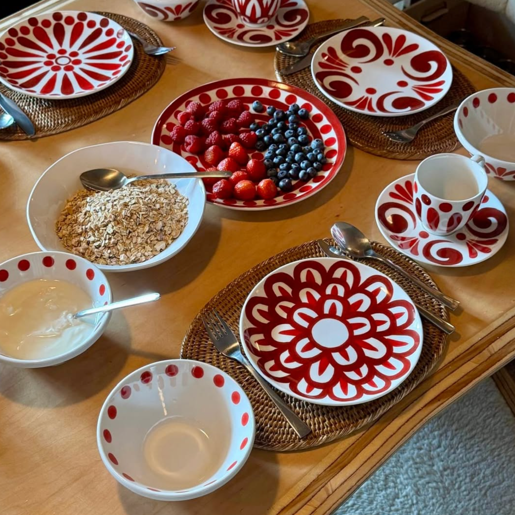 Symi Red Dessert Plate