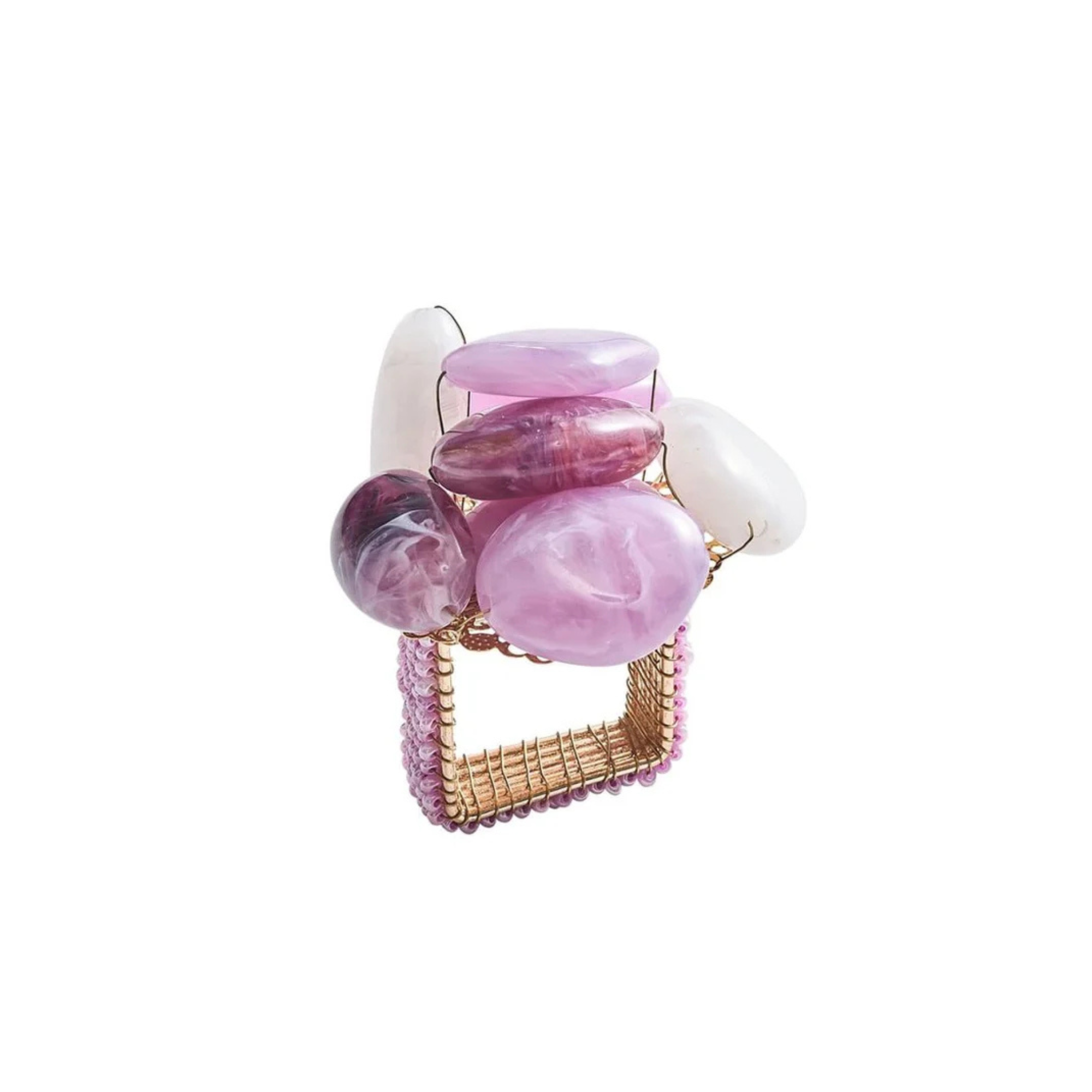 Sea Stone Napkin Rings - Set of 4