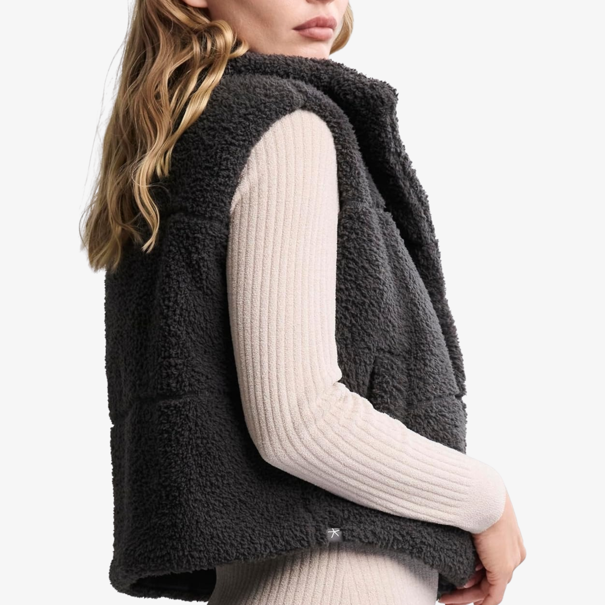 #color_Carbon | Brushed CozyChic Puffer Vest