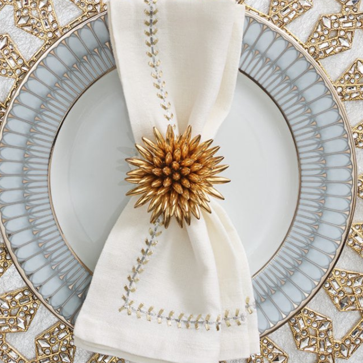 Stellar Napkin Ring in Gold - Set of 4