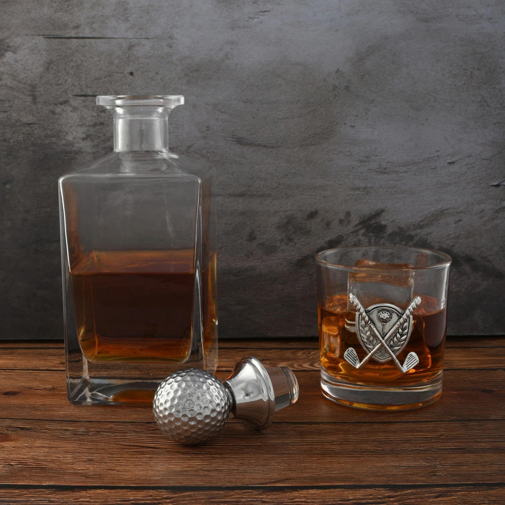 Golf Decanter Set with 2 Glasses