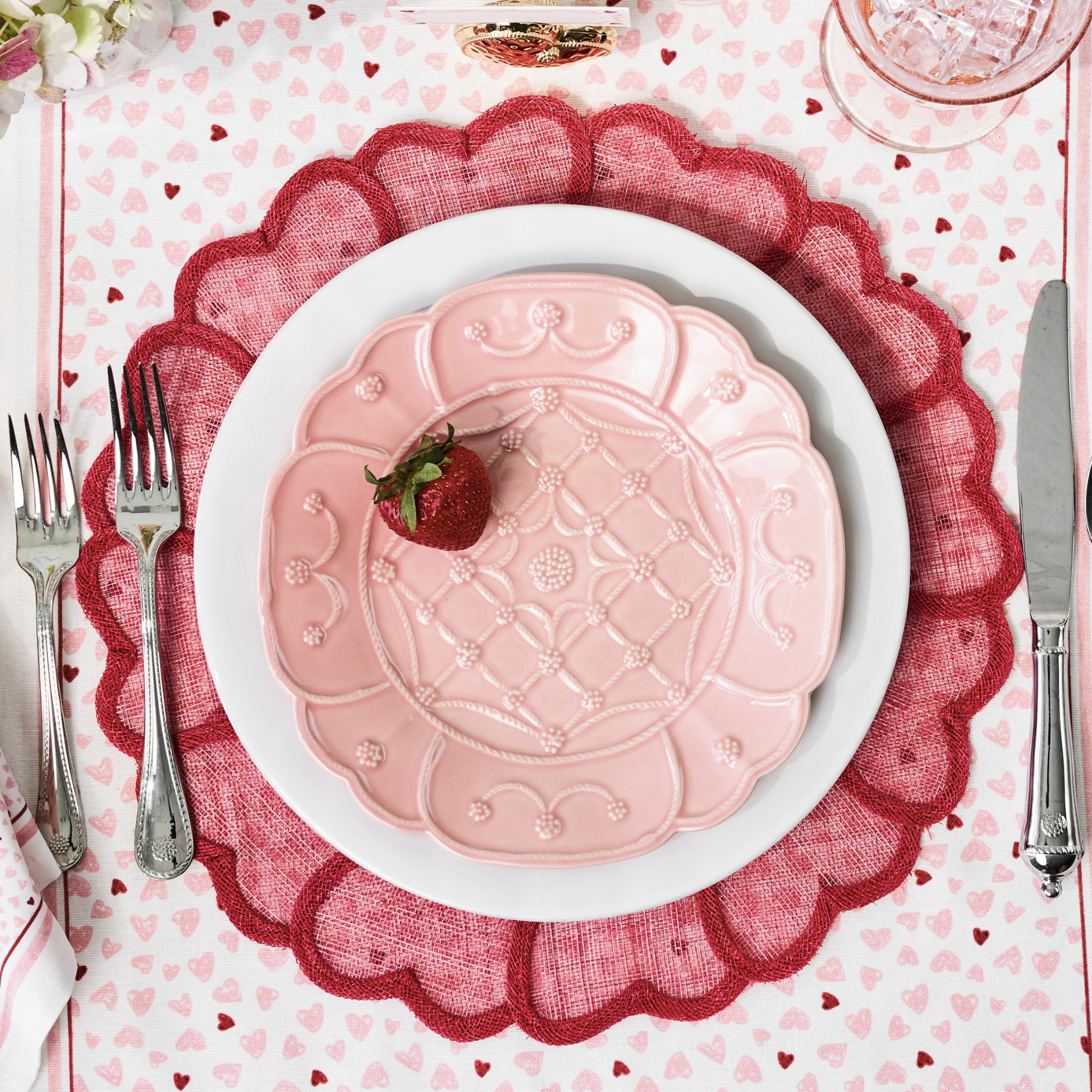 Jardin Du Monde Dessert/Salad Plate - Blush - Set of 4