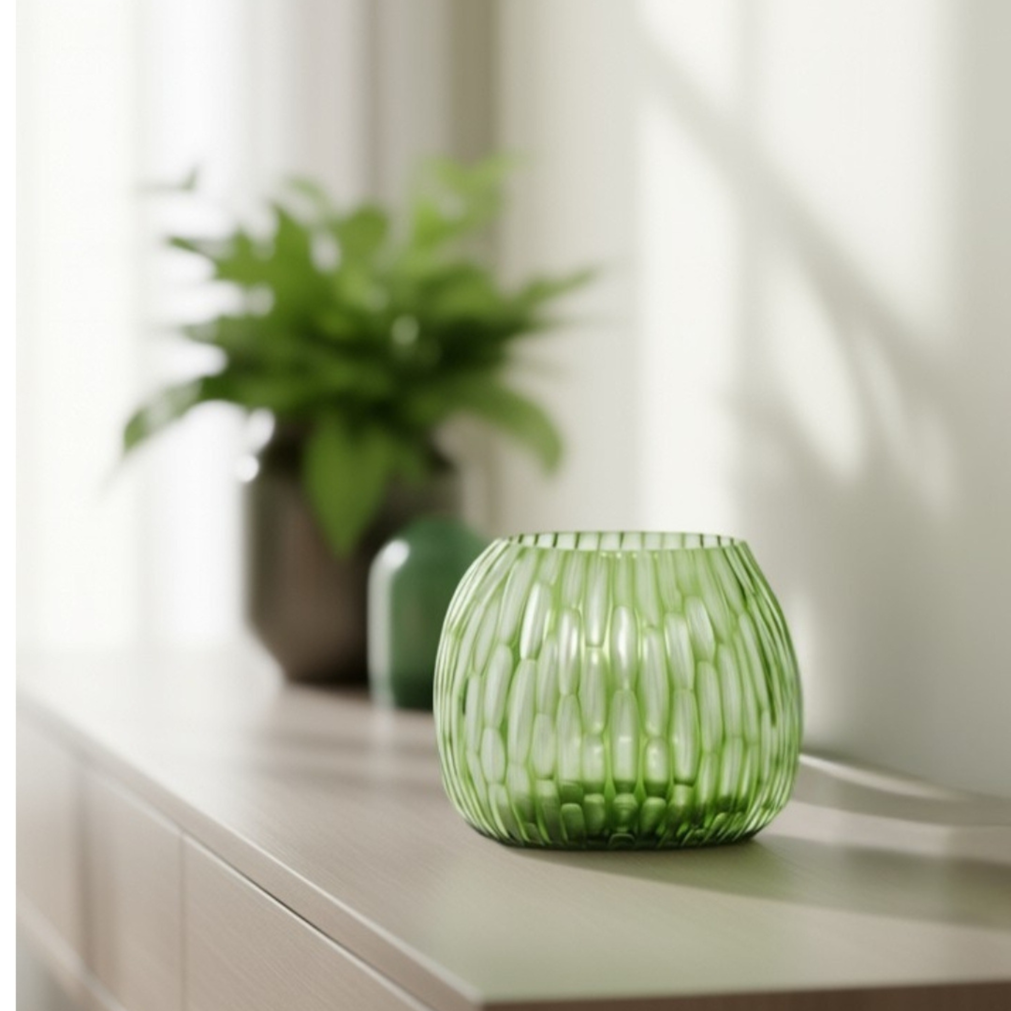 Clemente Vase - Clear/Green