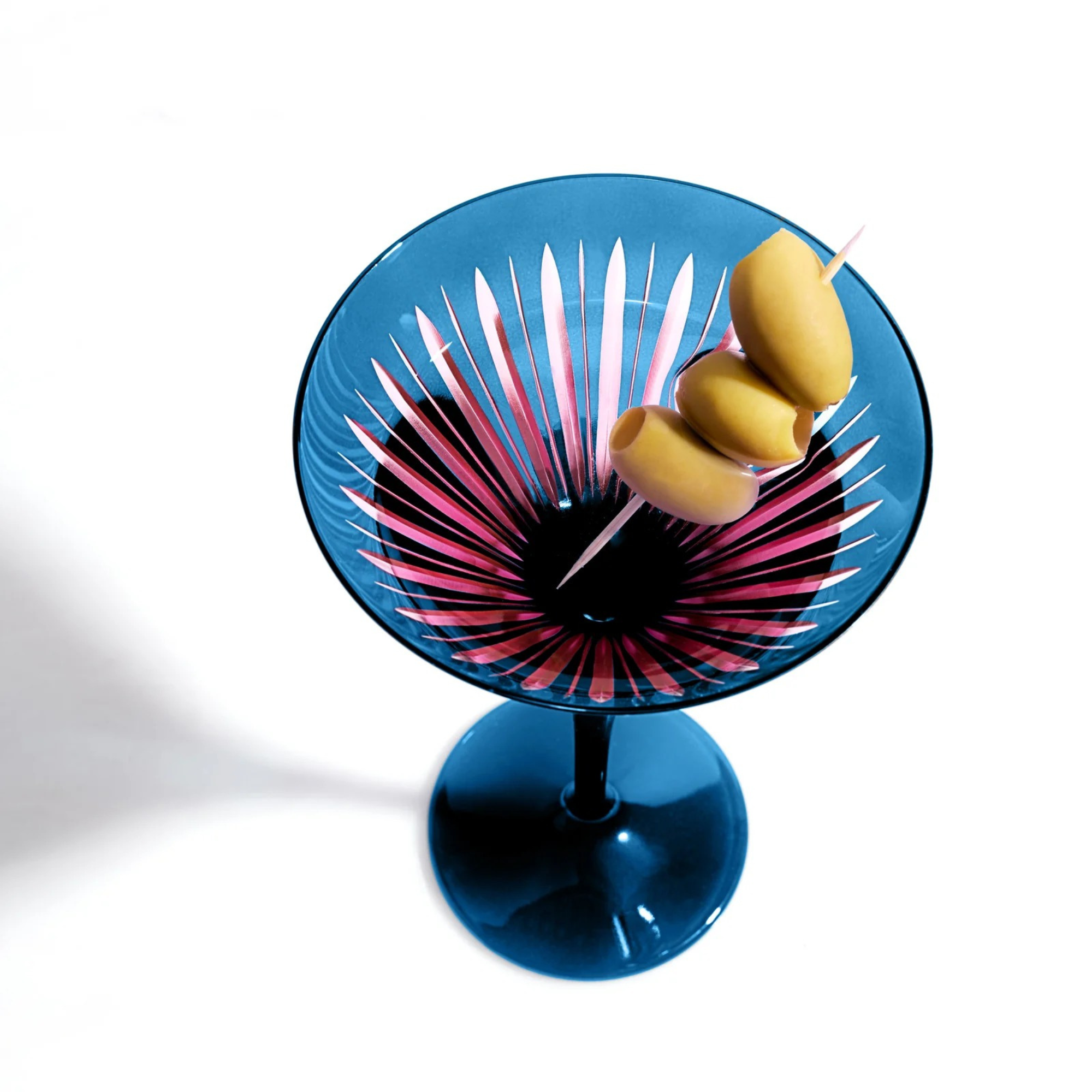 Prism Martini Glasses Blue - Set of 4