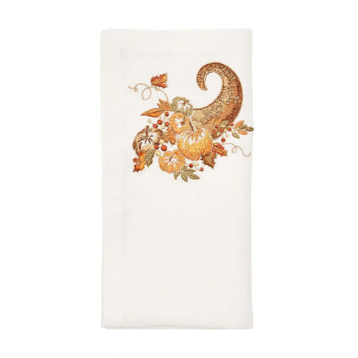 Cornucopia Napkins in White/Multi - Set of 4