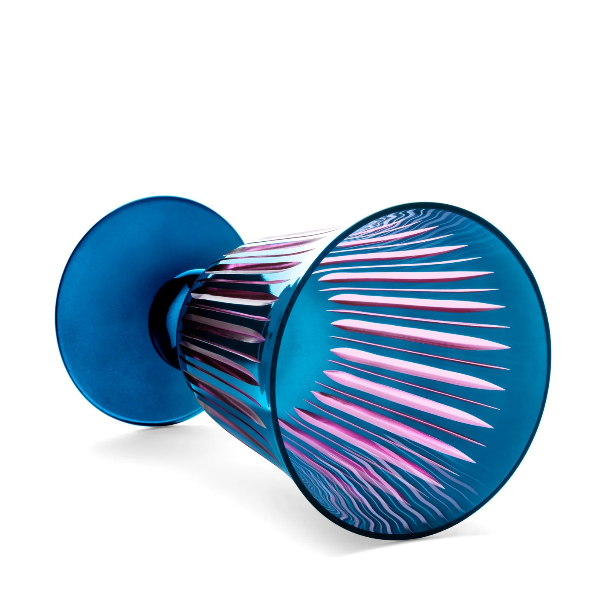 Prism Wine Glasses Blue - Set of 4