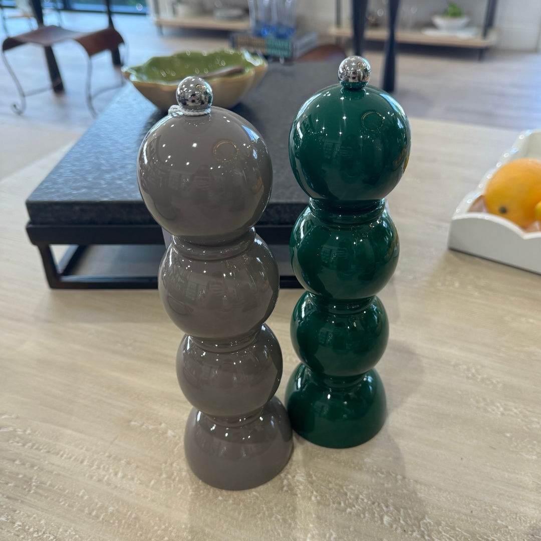 Lacquer Bobbin Salt or Pepper Mill Grinder
