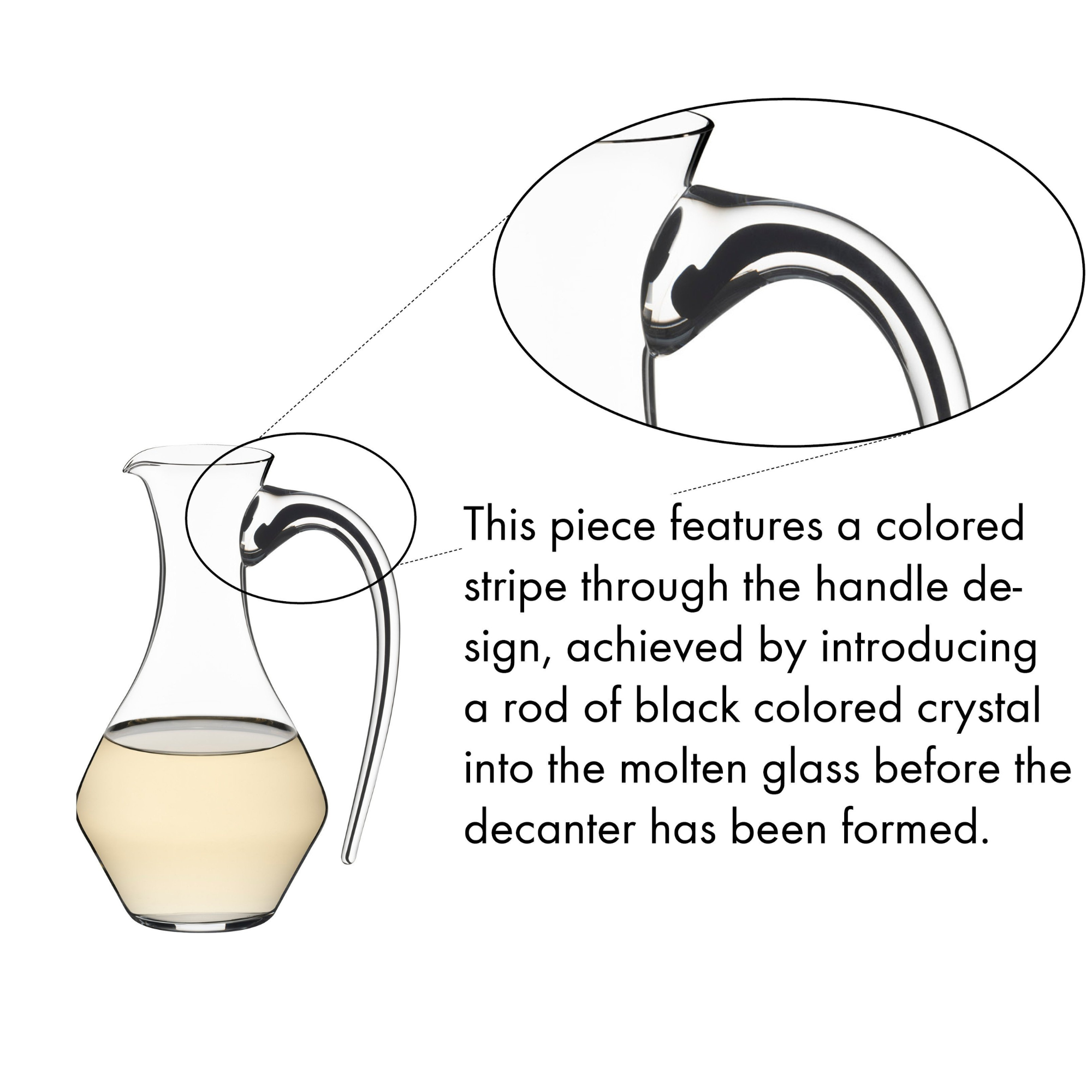 Fatto A Mano Cabernet Decanter - Black