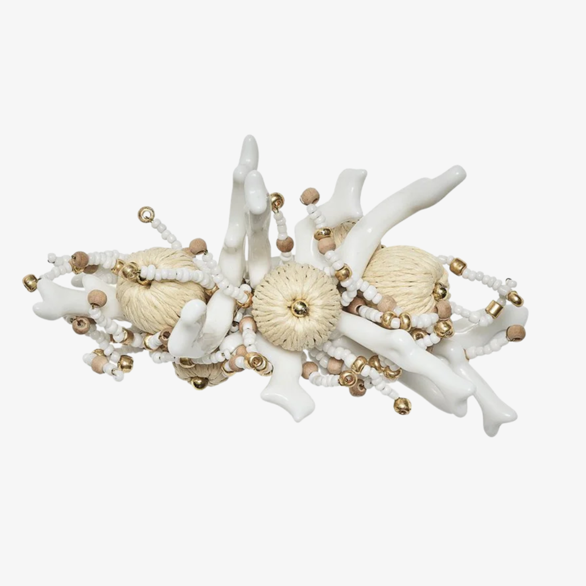 Coral Spray Napkin Rings - Set of 4
