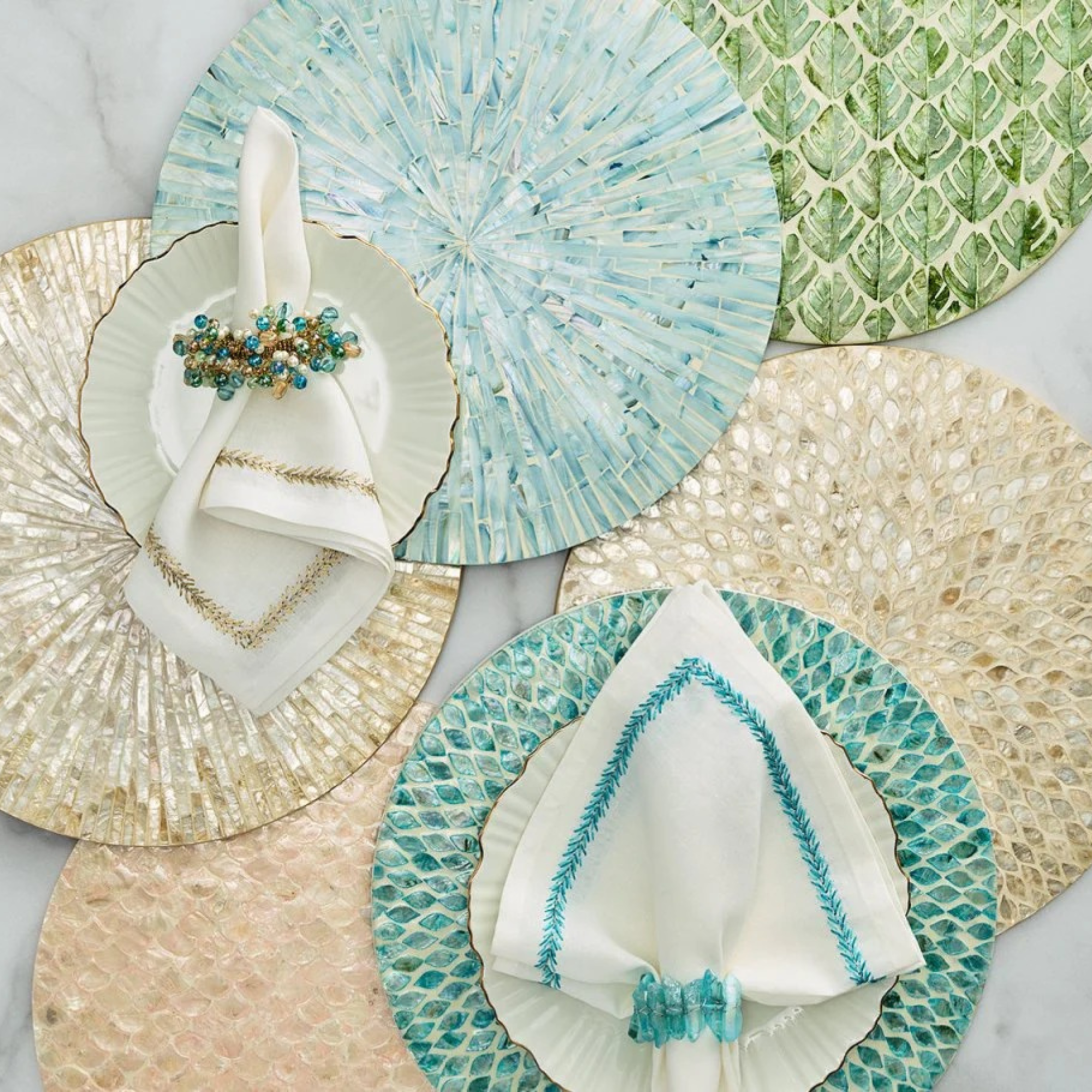 Tahiti Placemat in Periwinkle - Set of 4