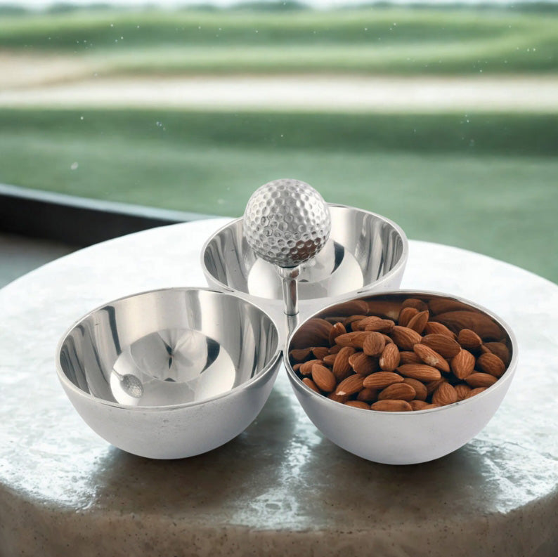 Golf Nut Bowl 3 Section