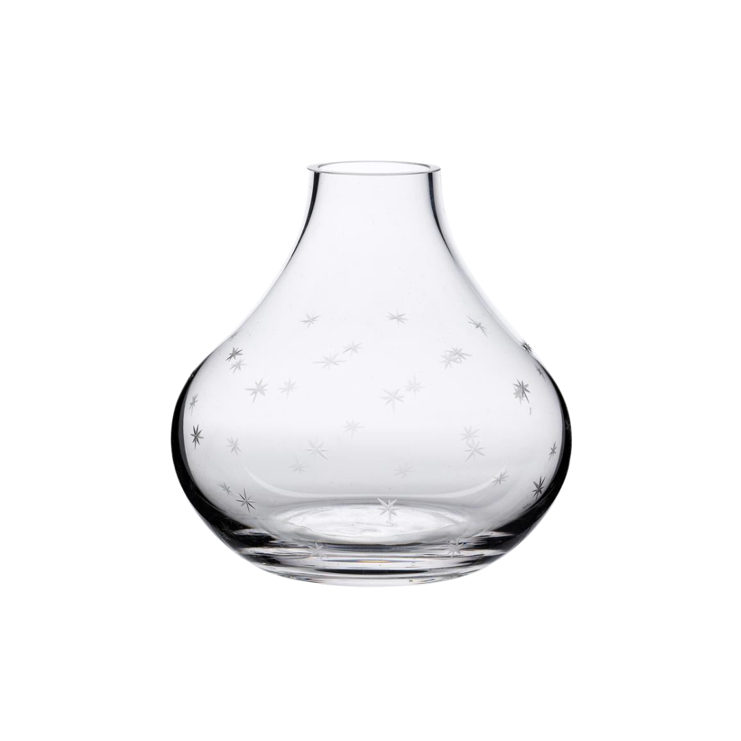 Small Crystal Vase With Stars Design