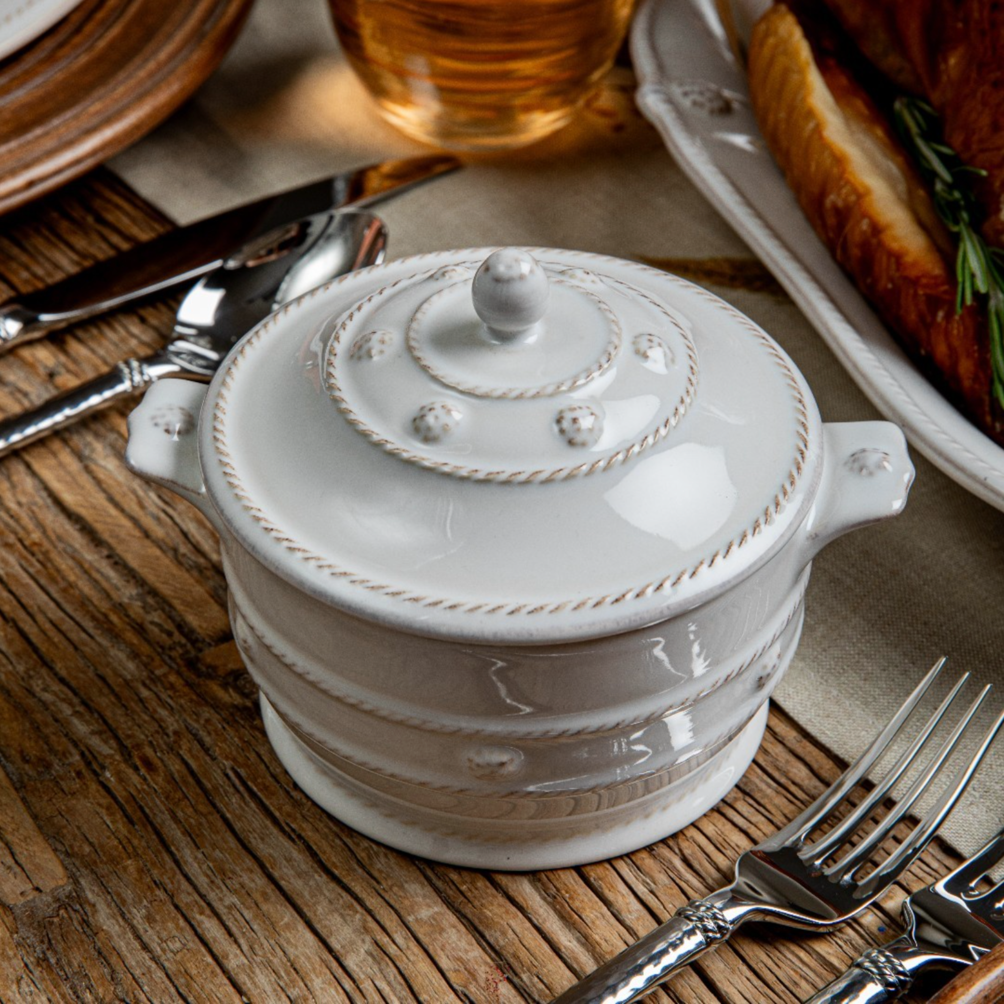 Berry & Thread Whitewash Mini Cocotte Serving Dish