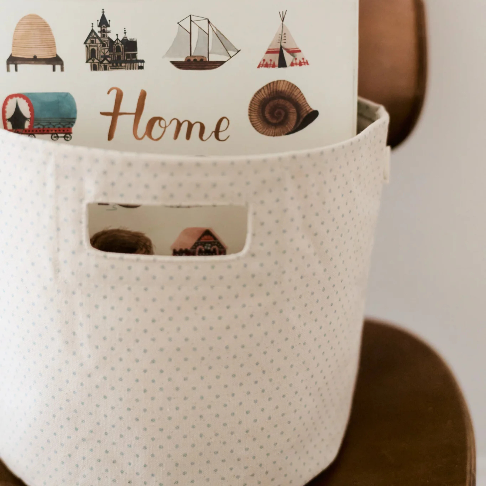 8" Printed Mini Pin Dot Basket