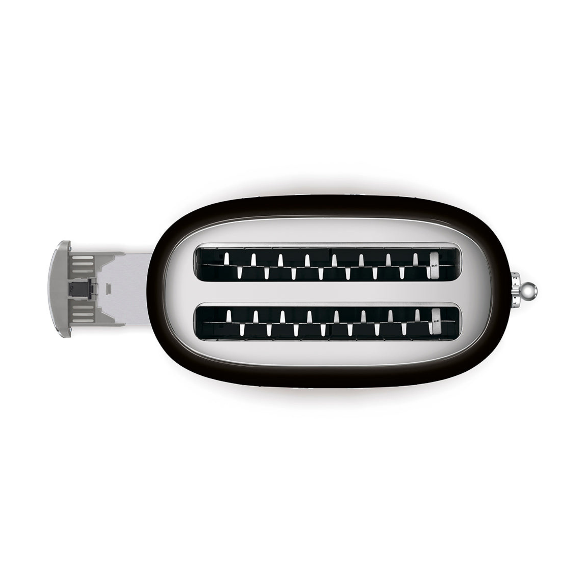 #color_Glossy Black | 50s Retro Style 4 Slice Toaster