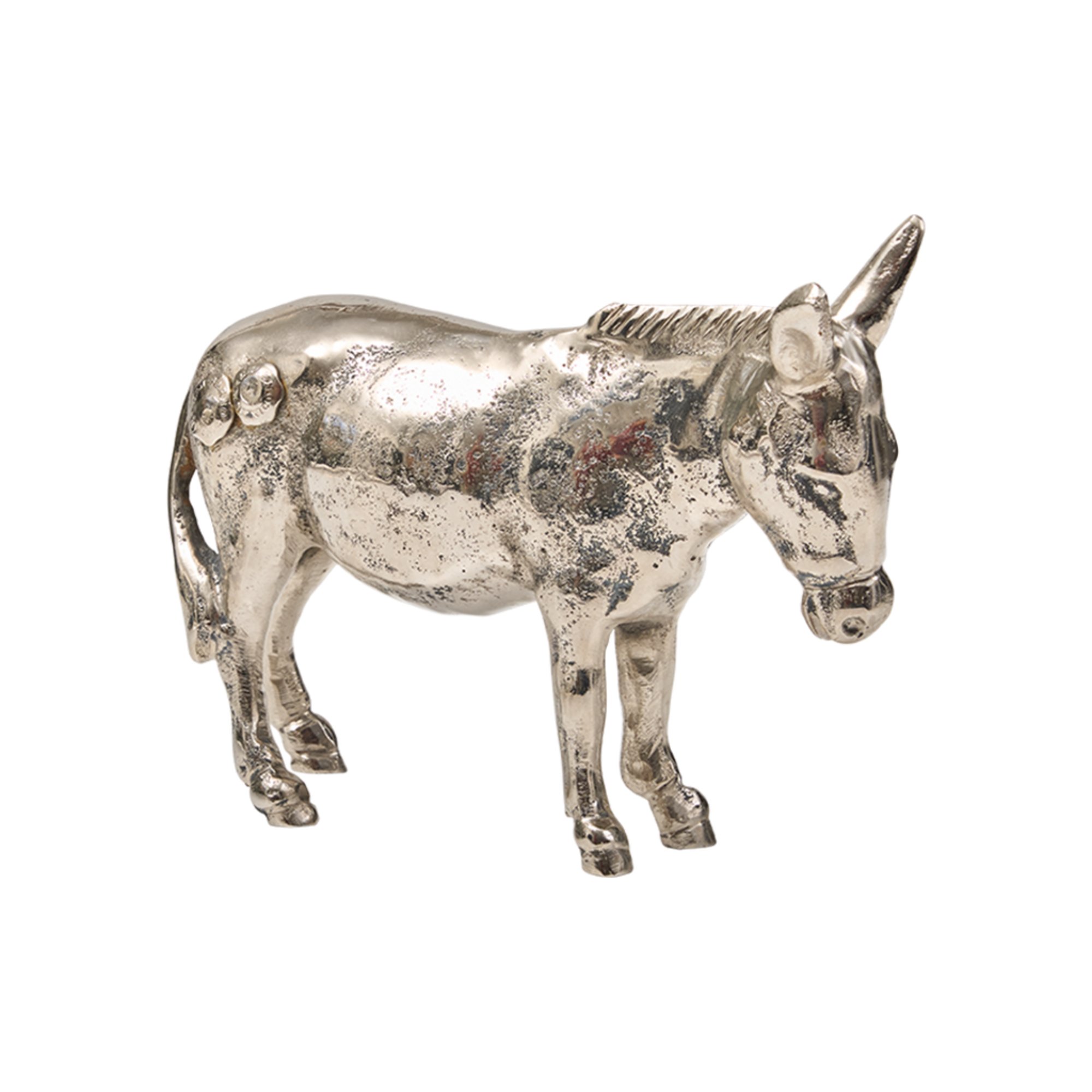 El Burro Donkey Figure in Nickel