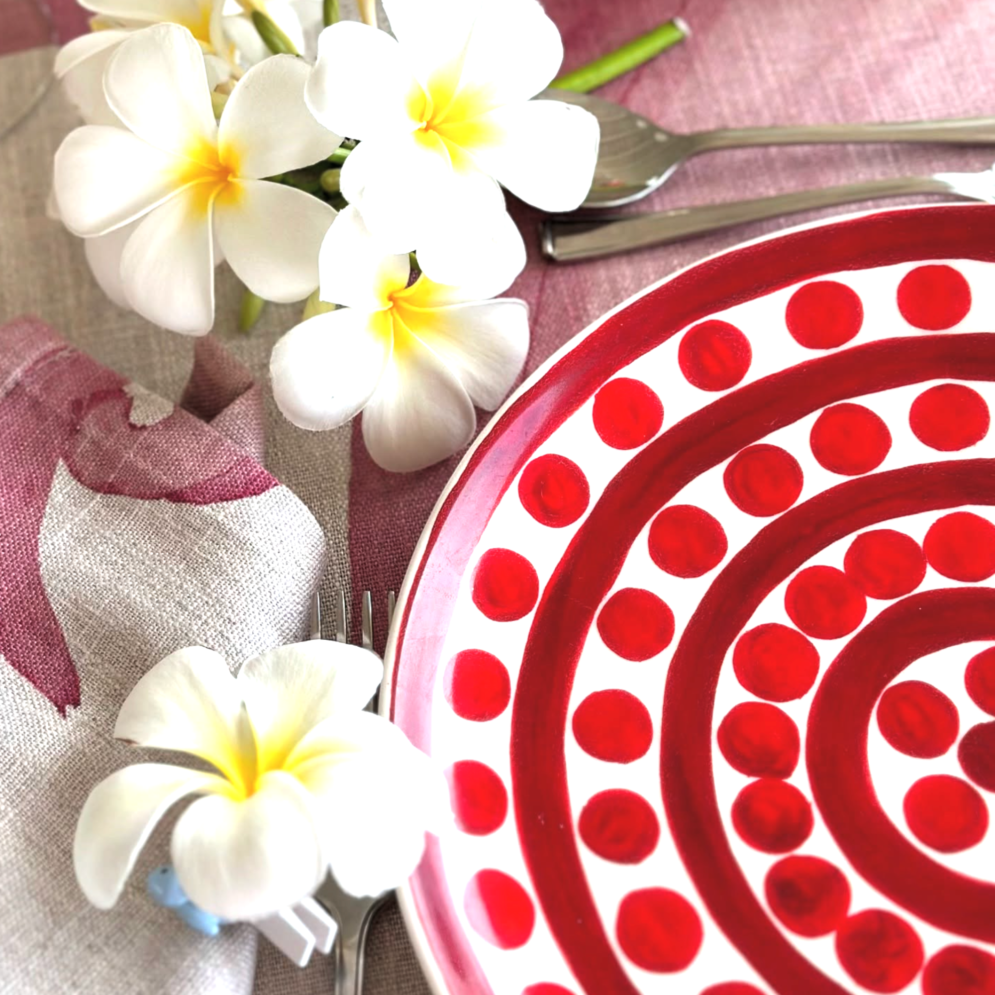 Symi Red Dinner Plate
