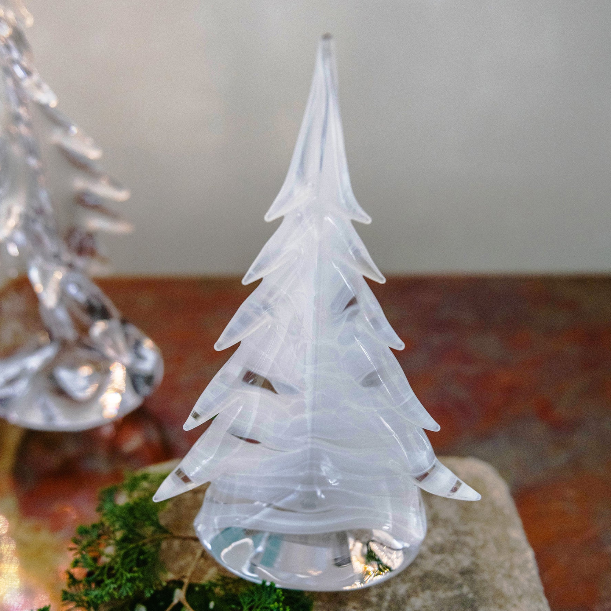 Snowdrift Evergreen Glass Tree