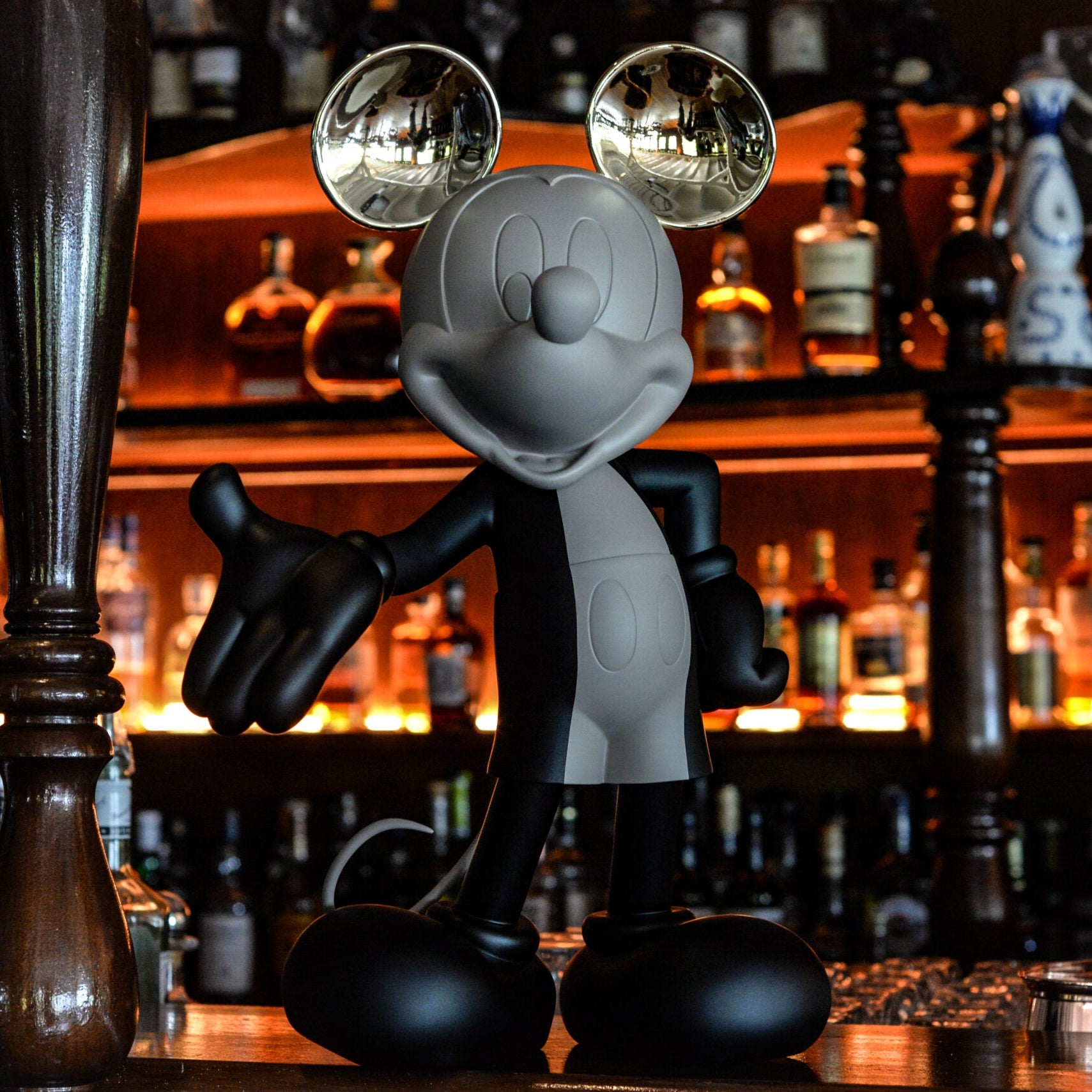 Mickey Sculpture in Black by Kelly Hoppen x Leblon Delienne