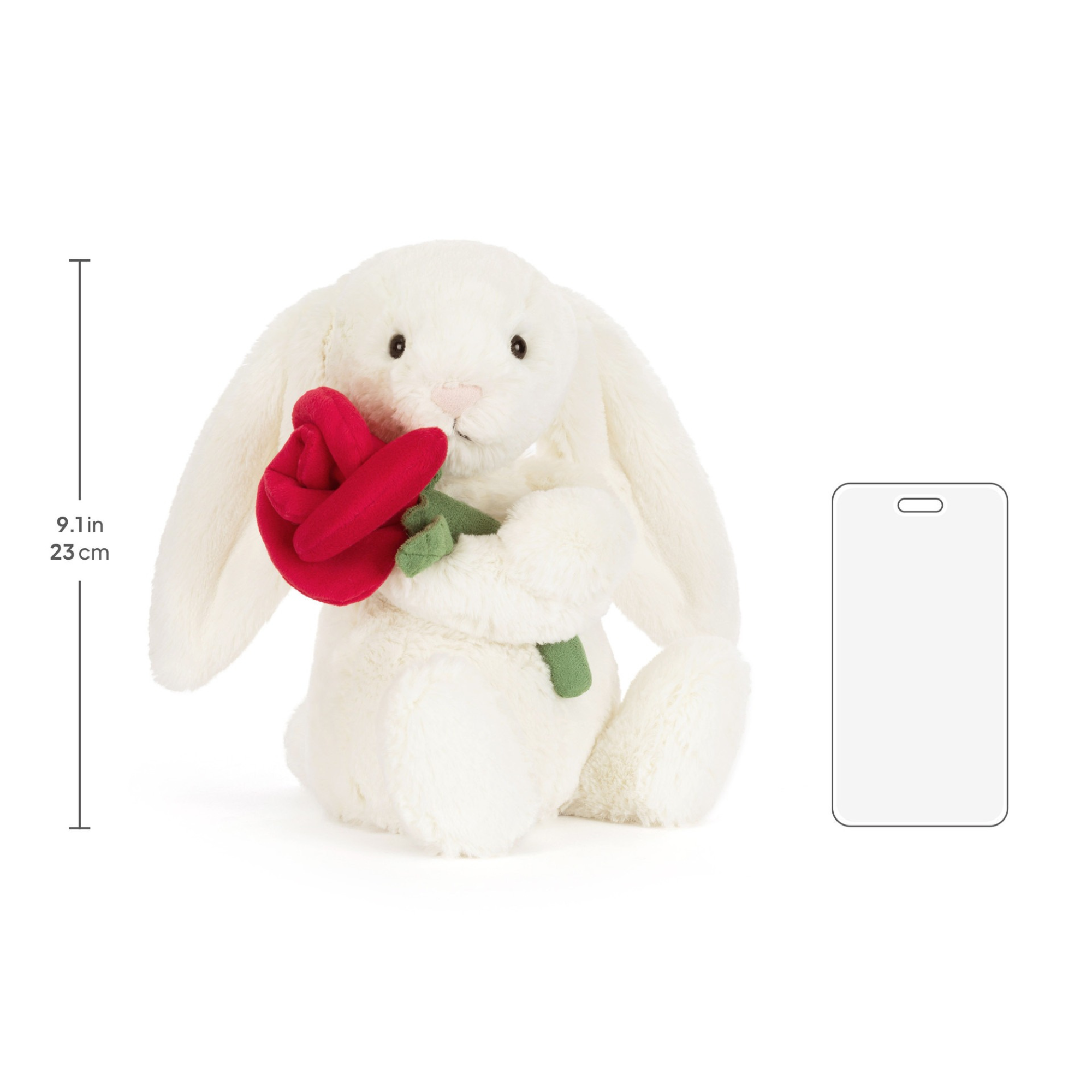 Cream Bunny with Rose