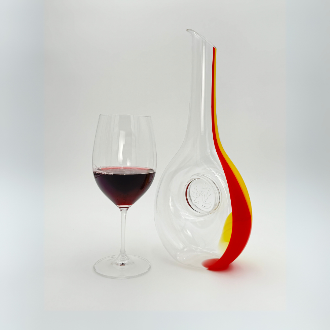 Chinese Zodiac Snake Decanter - Red/Yellow
