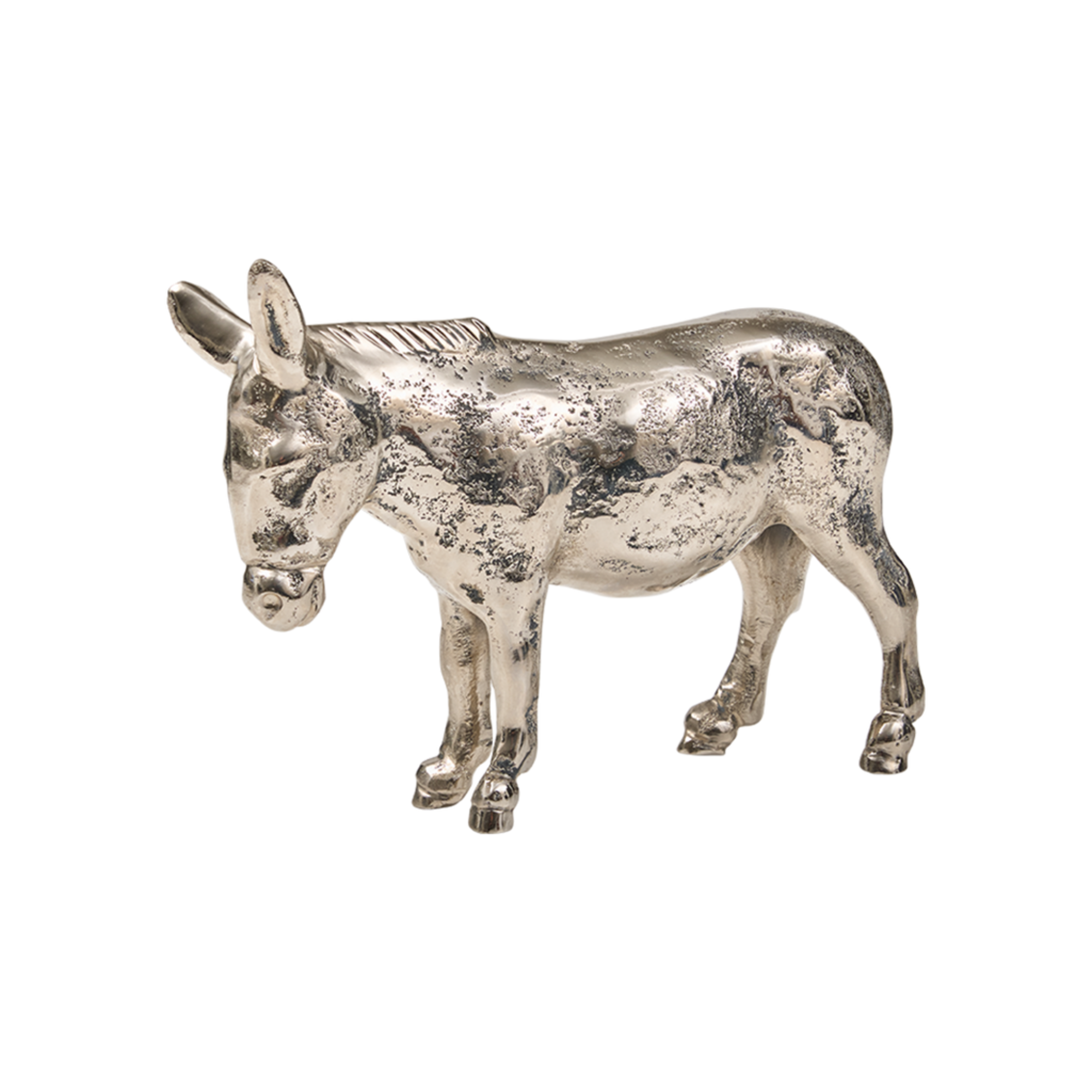El Burro Donkey Figure in Nickel