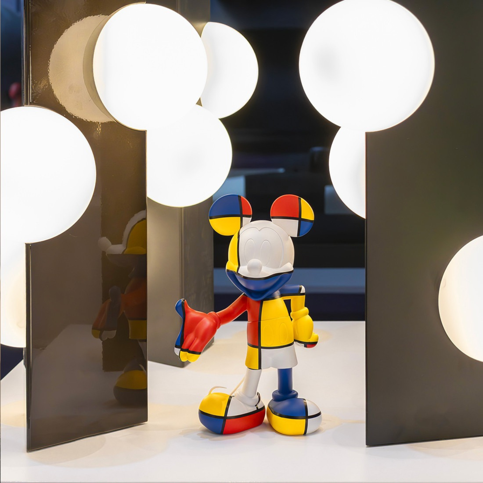 Mickey Welcome Sculpture Mondrian Edition