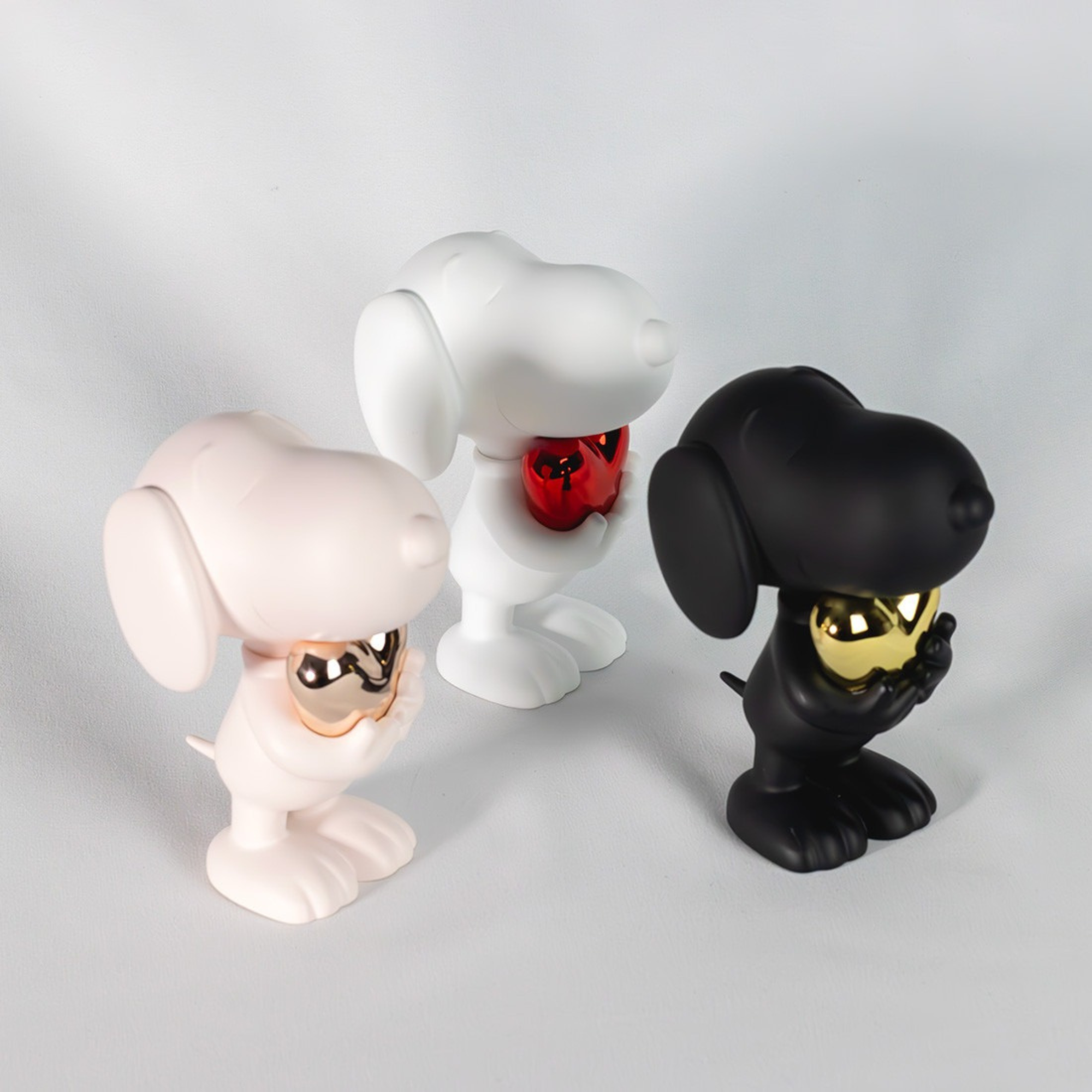 Trio Set de Snoopy Heart Chromed