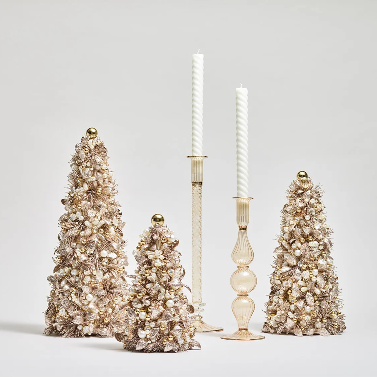 Gilded Spray Xmas Tree in Gold & Crystal