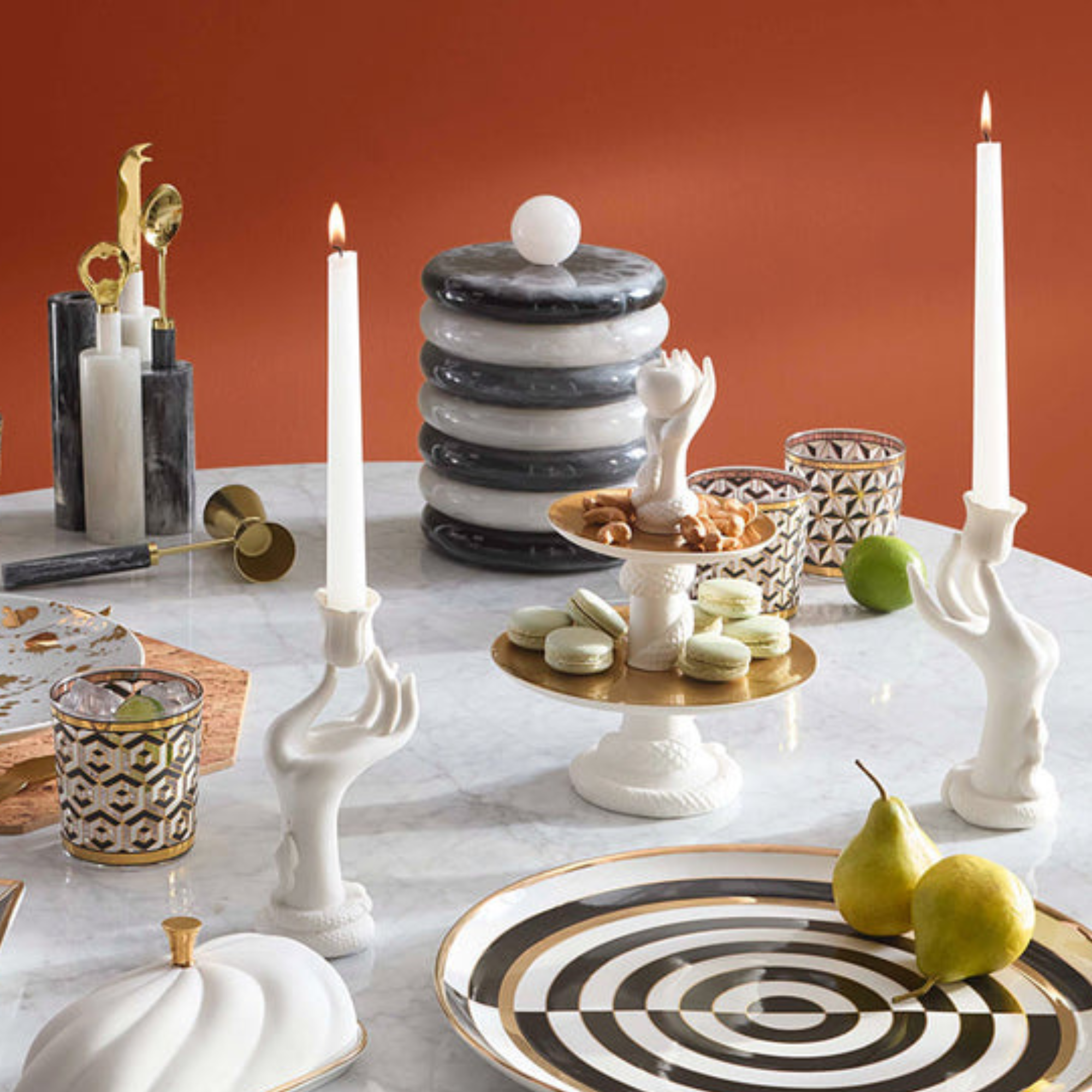 Mustique Black & White Ice Bucket