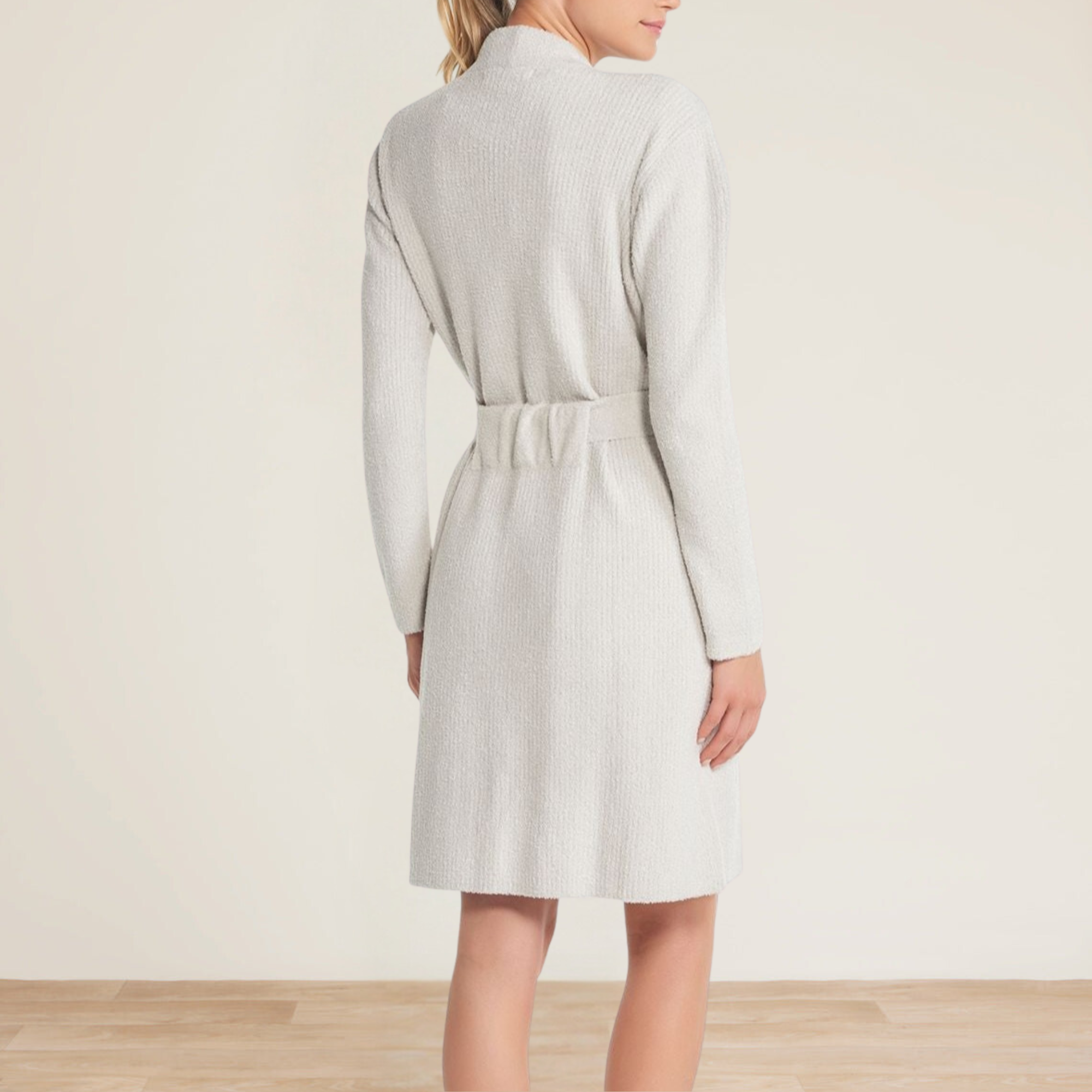 #color_Heathered Silver/Pearl | CozyChic Lite Ribbed Robe