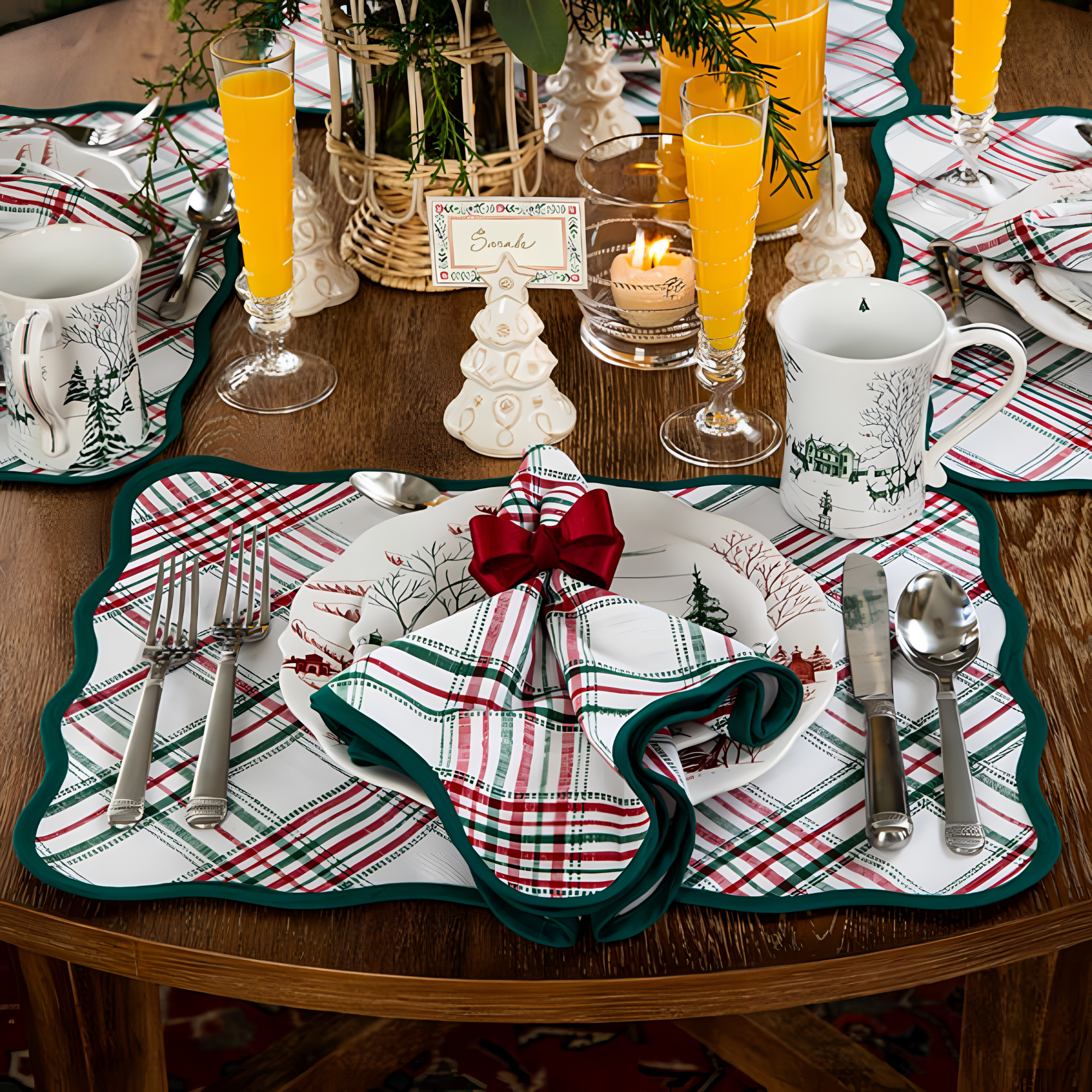 #color_Whitewash | Berry & Thread Tree Place Card Holder - Set of 4