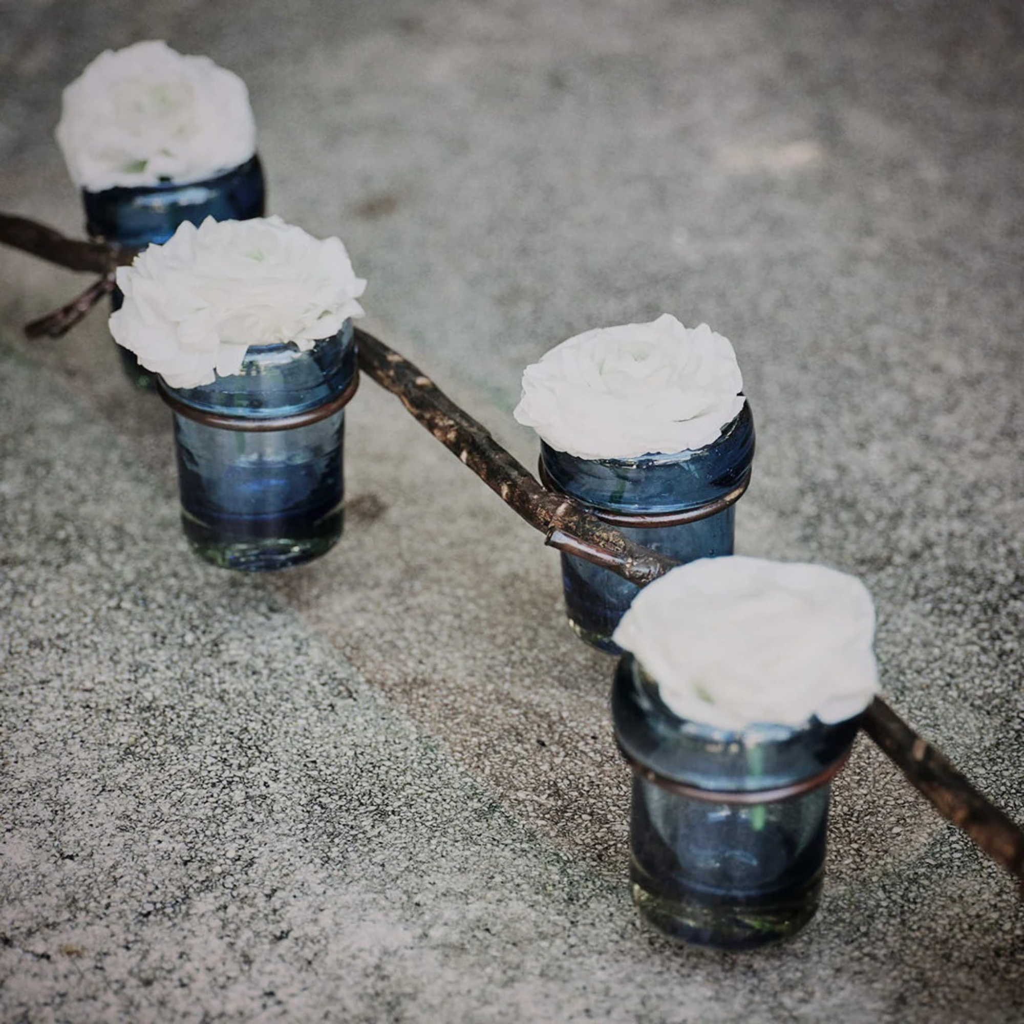 Firedance Vessels in Azure - Set of 6