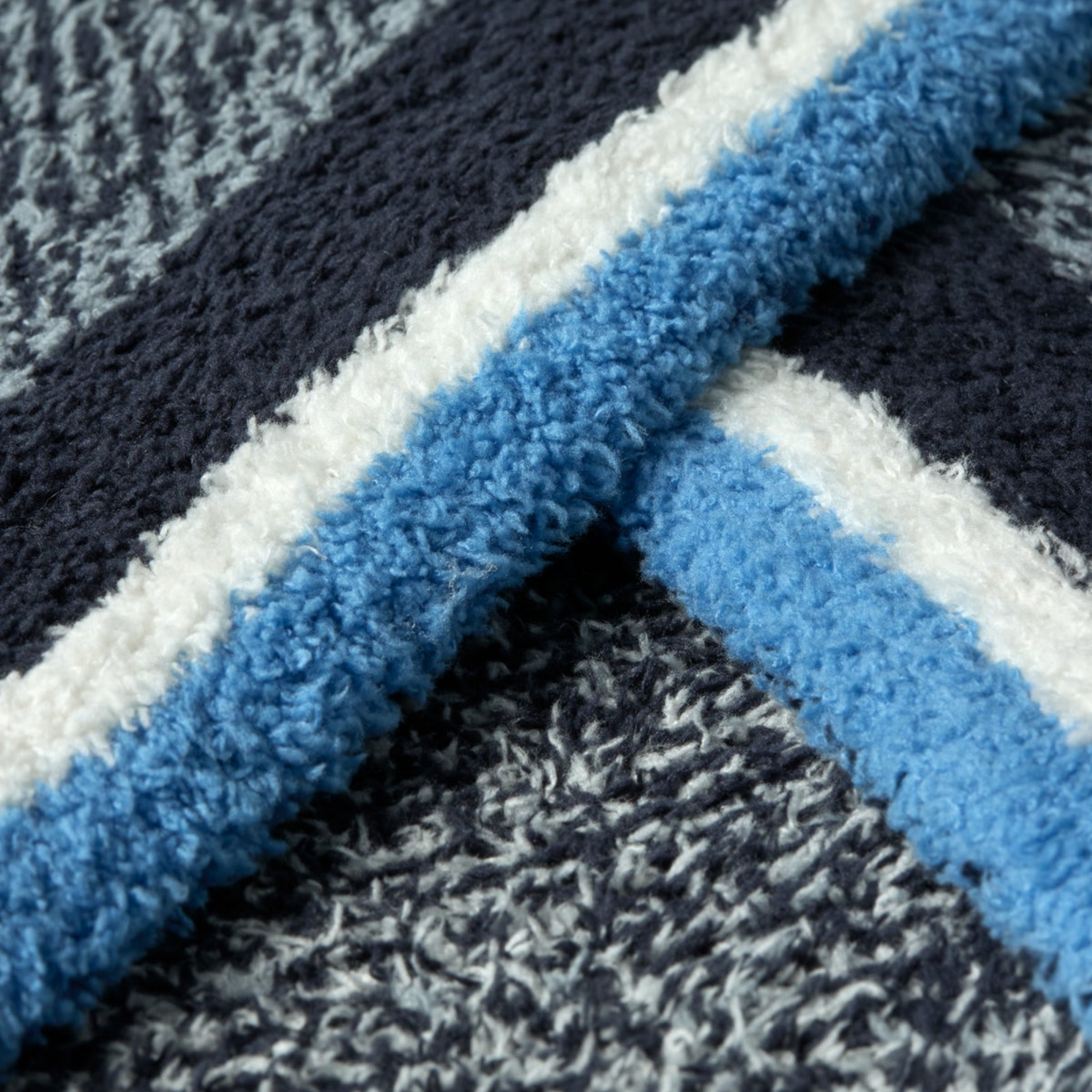 CozyChic Puppy Plaid Stroller Blanket Indigo Multi
