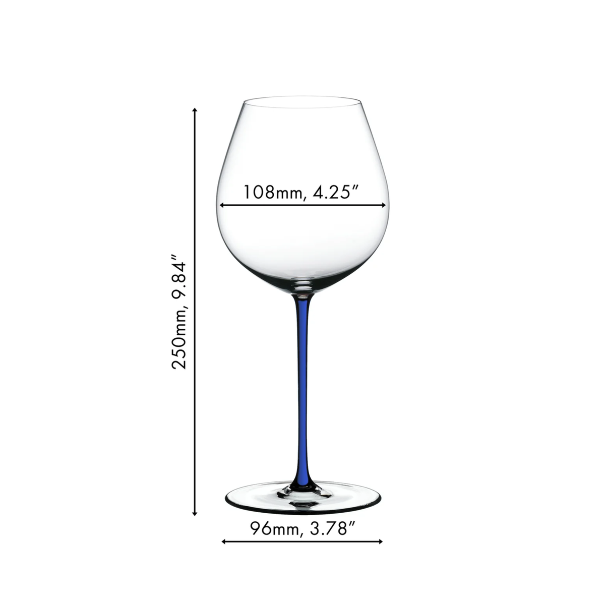 Fatto A Mano Pinot Noir Wine Glass in Dark Blue