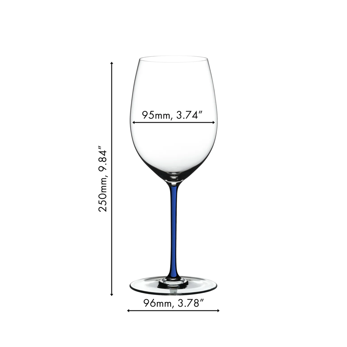 Fatto A Mano Cabernet-Merlot Wine Glass in Dark Blue