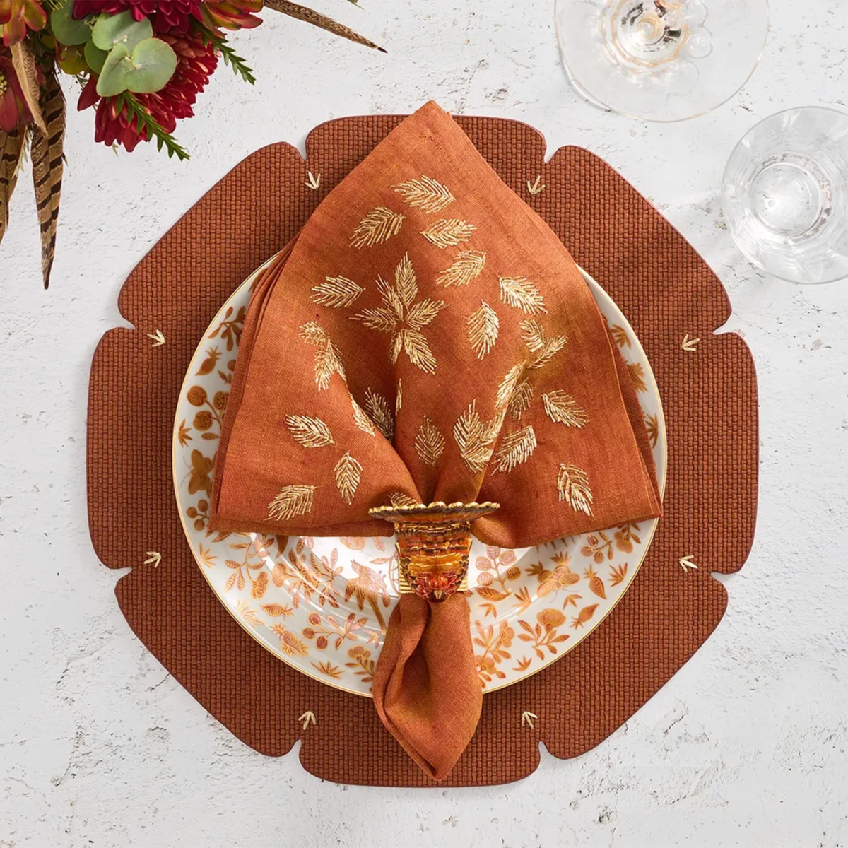 Divot Brown Placemats - Set of 4