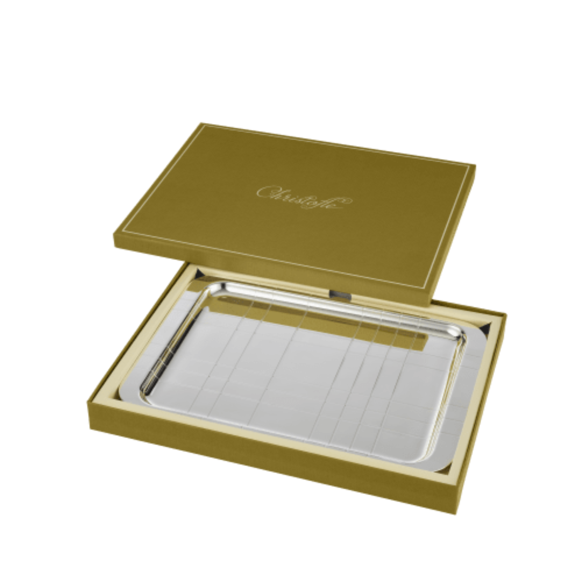 Graphik Silver Plated Rectangular Tray