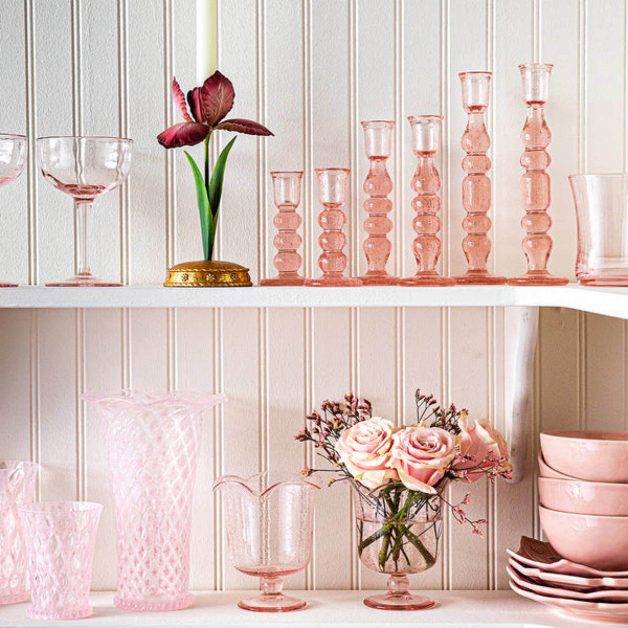 #color_Blush | Provence 7" Candlestick - Set of 2