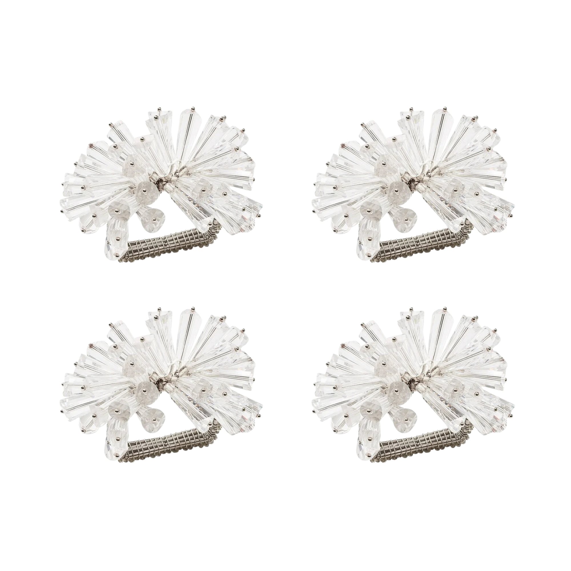Dazzle Napkin Ring in Crystal - Set of 4