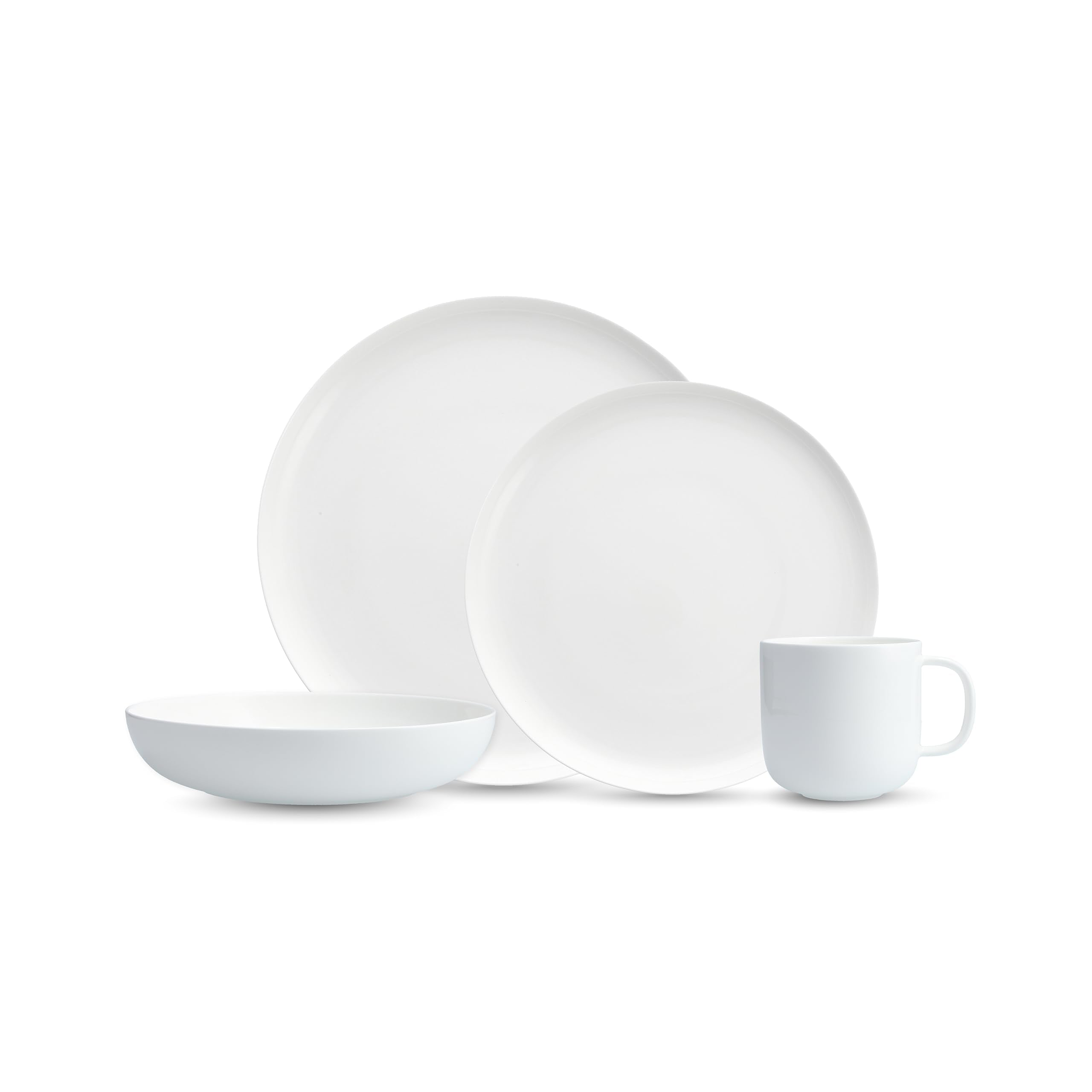 Modern Coupe Bone China 16-Piece Dinnerware Set