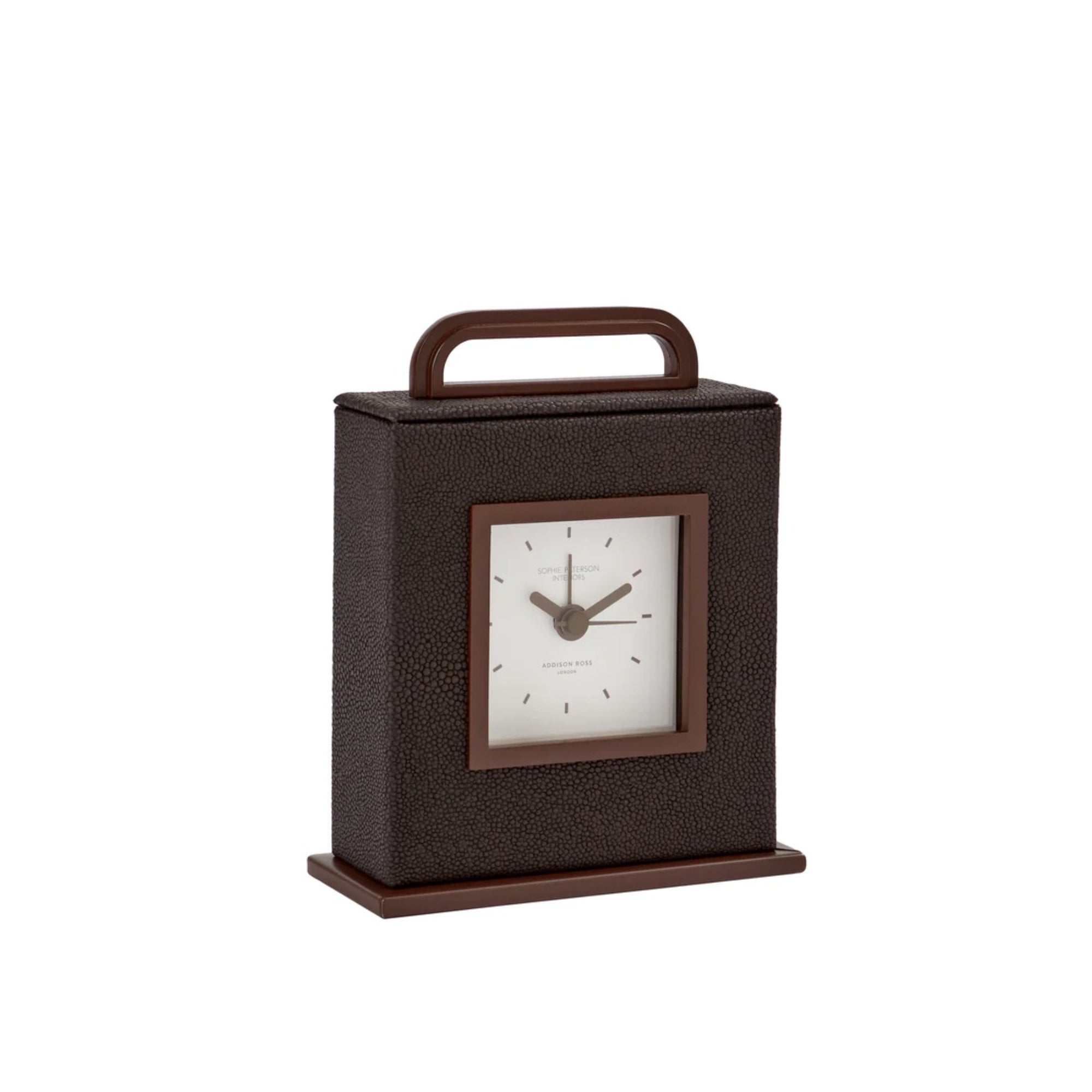 Sophie Paterson Collection: Anthracite Faux Shagreen Carriage Clock
