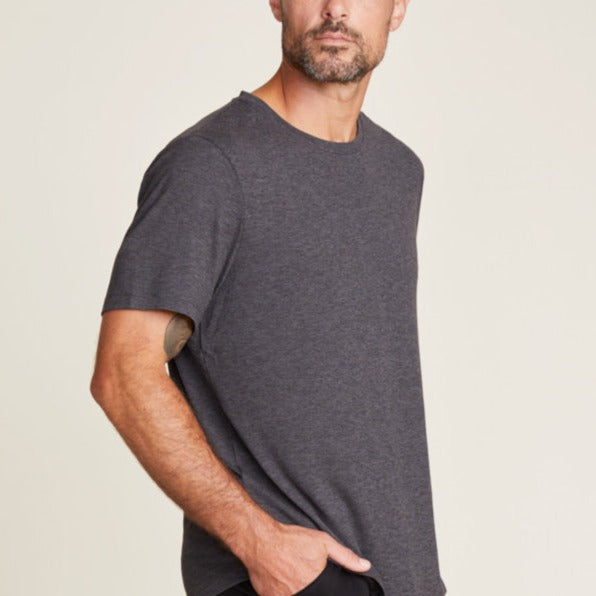 Malibu Collection Men's Butterchic Knit Light Tee - Carbon