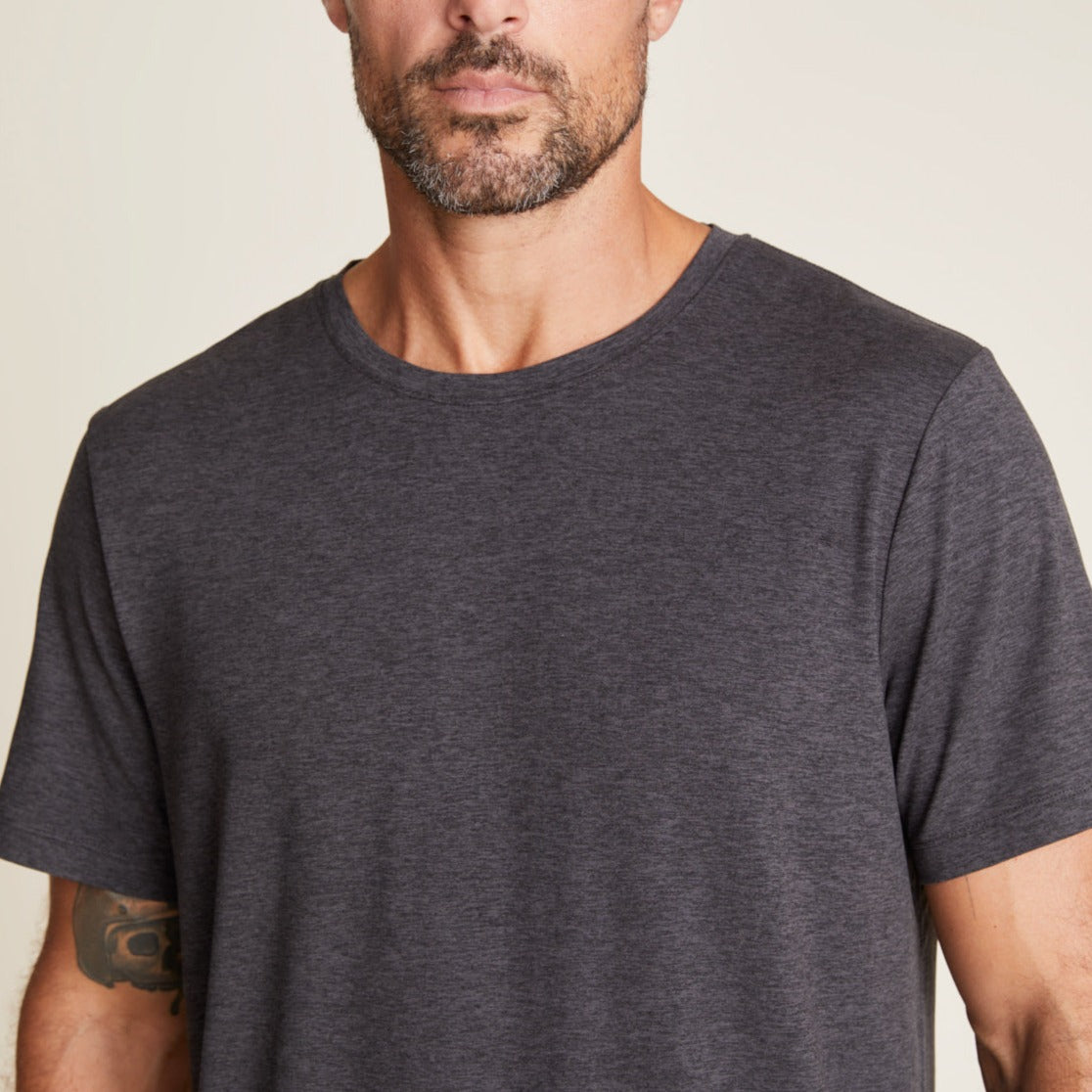 Malibu Collection Men's Butterchic Knit Light Tee - Carbon