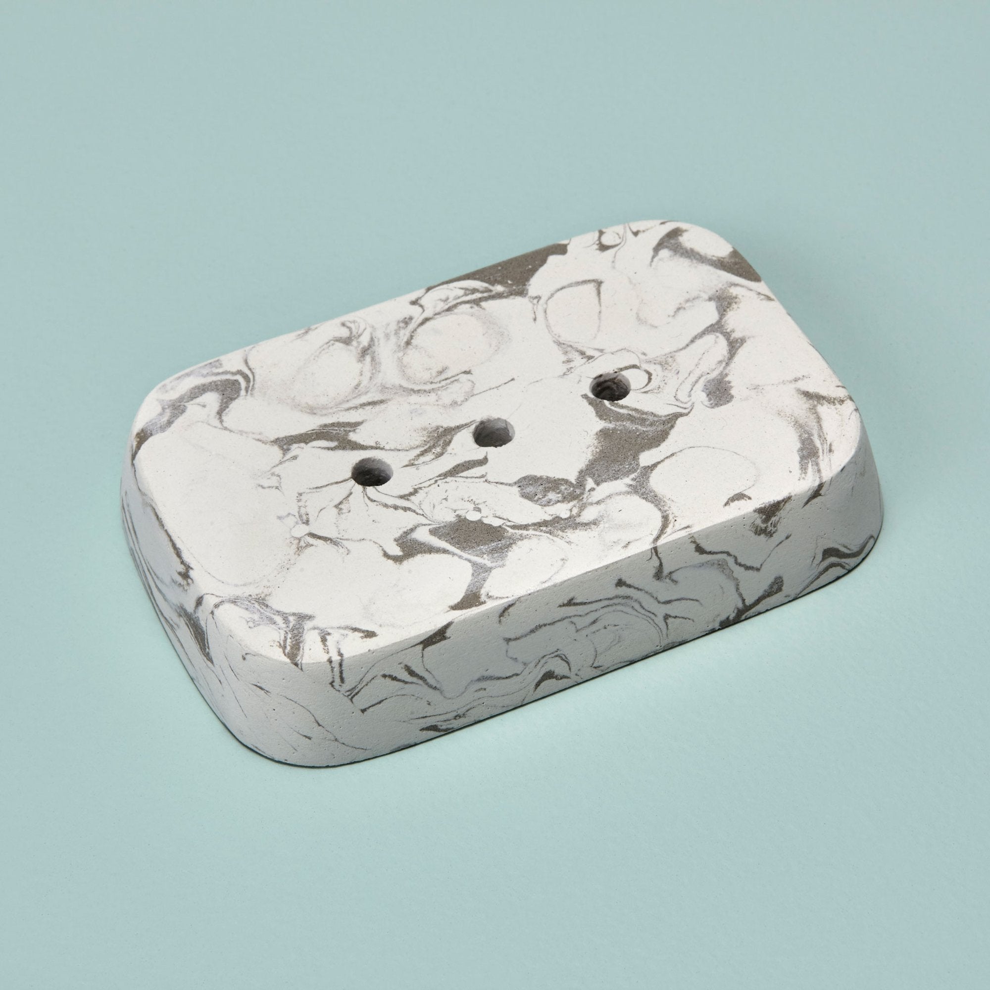 Marble Cement Bath Canister & Soap Dish
